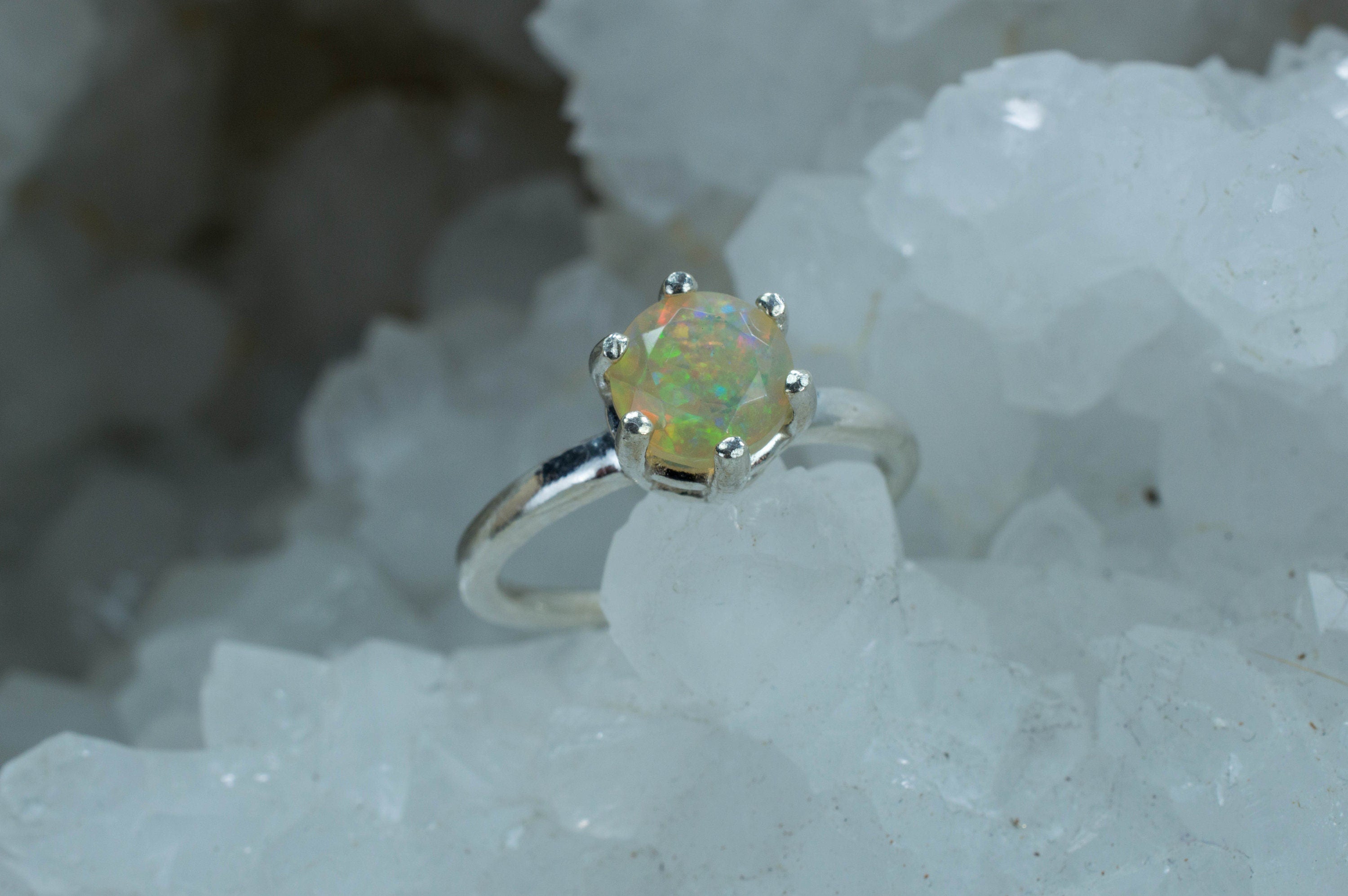 Ethiopian Opal Ring, Genuine Untreated Welo Opal; 1.005cts - Mark Oliver Gems