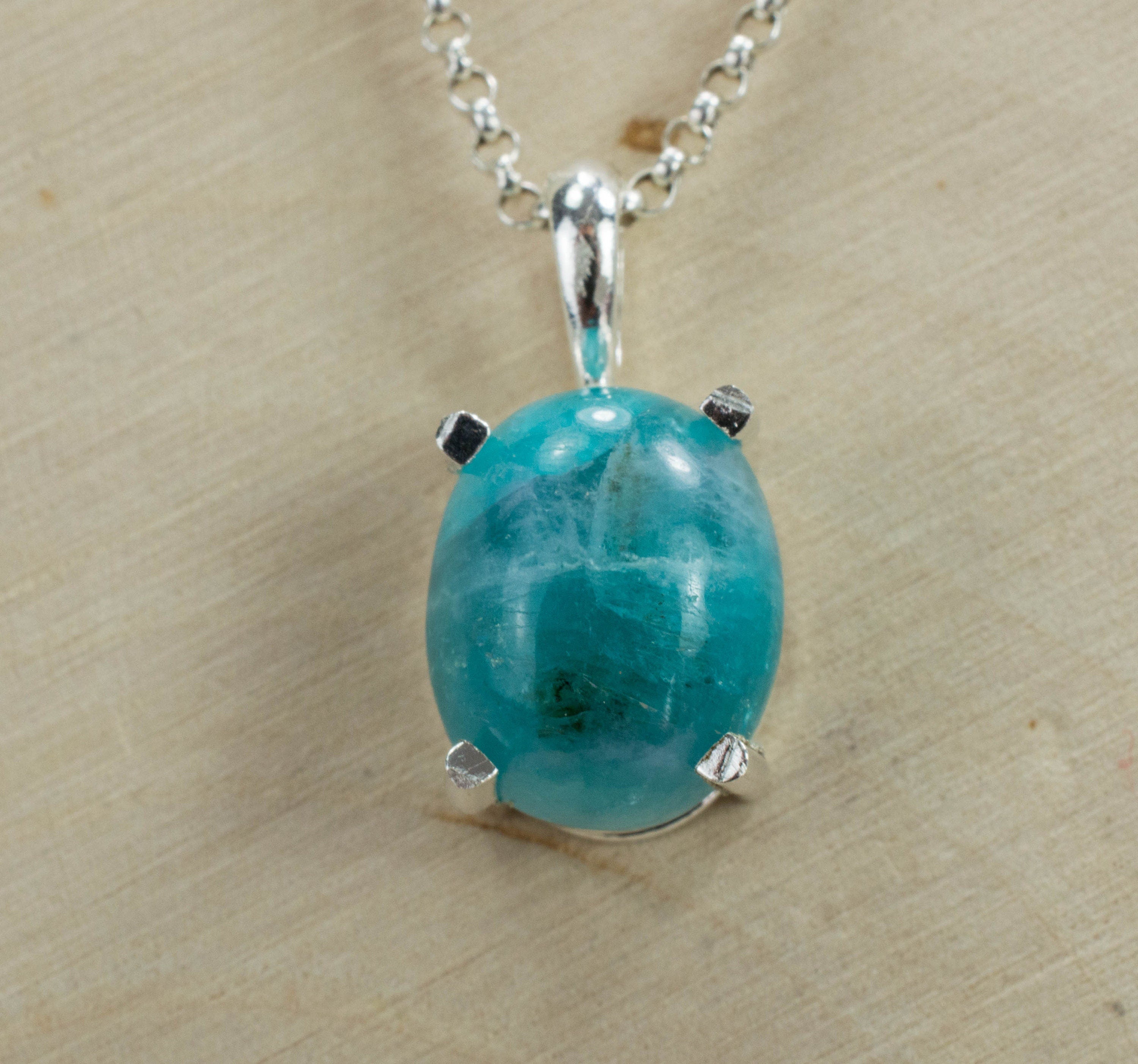 Paraiba Tourmaline in Quartz Sterling Silver Pendant; Genuine Untreated Brazilian Tourmaline and Quartz; Paraiba Tourmaline Pendant - Mark Oliver Gems