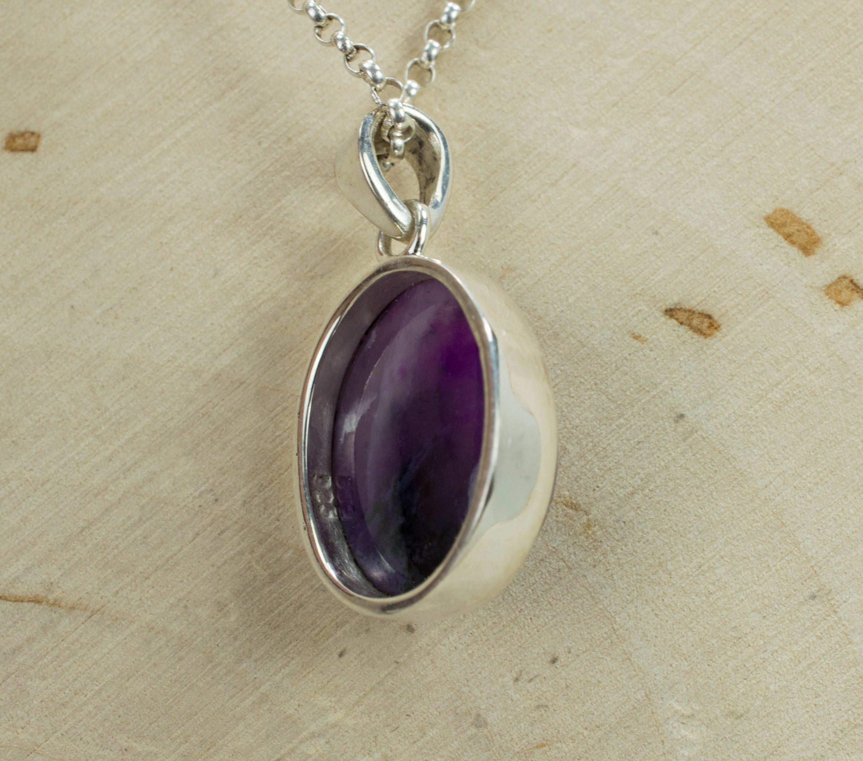 Sugilite Sterling Silver Pendant; Genuine Untreated South African Sugilite; 14.865cts - Mark Oliver Gems