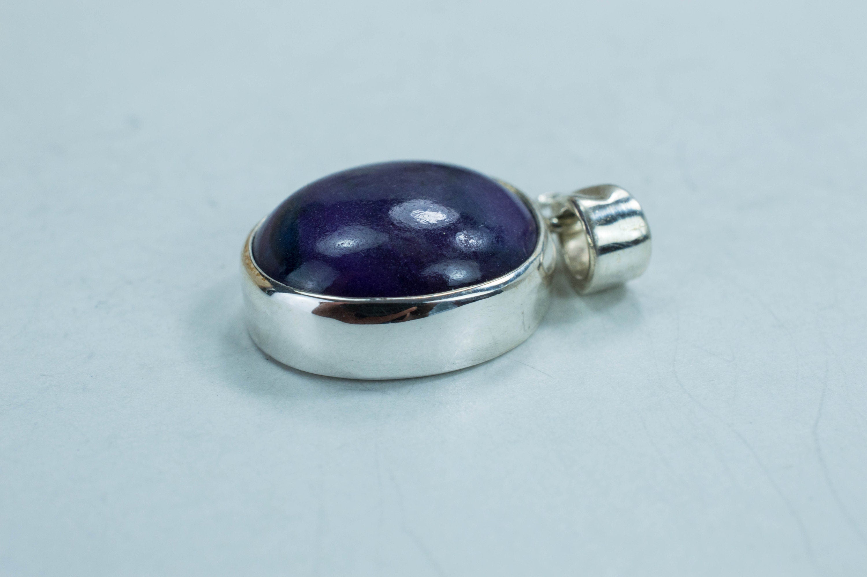 Sugilite Sterling Silver Pendant; Genuine Untreated South African Sugilite; 13.110cts - Mark Oliver Gems
