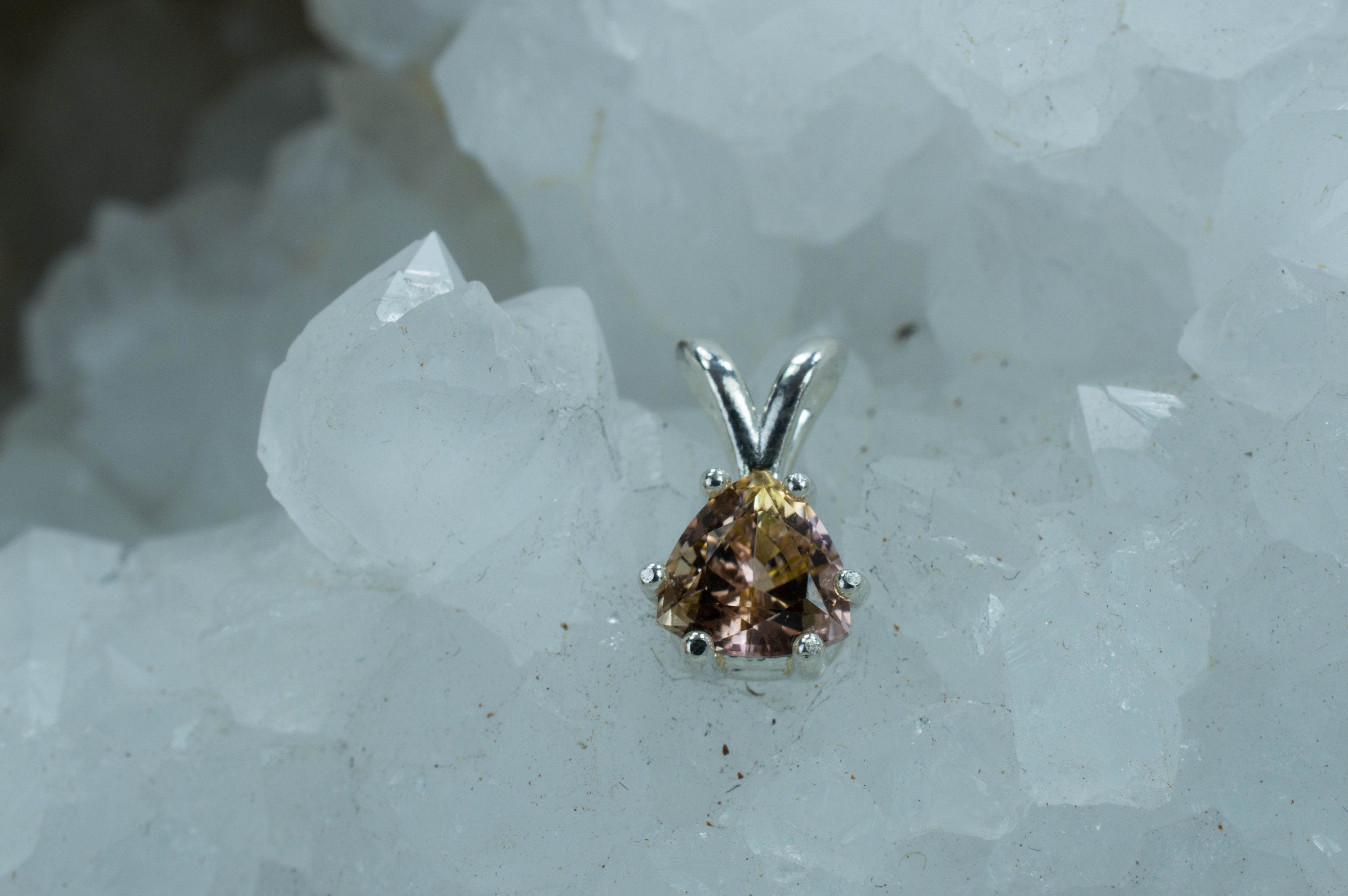 Tourmaline Sterling Silver Pendant, Genuine Untreated Nigeria Tourmaline; Autumn Tourmaline - Mark Oliver Gems