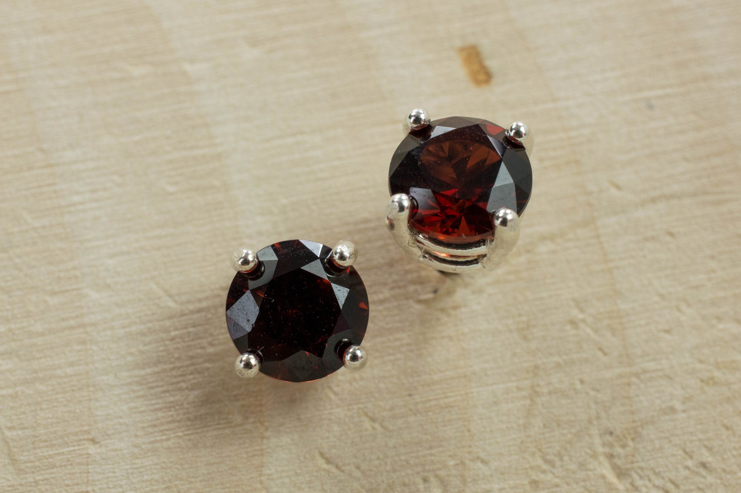 Pyrope Garnet Earrings; Genuine Untreated Madagascar Garnet; 2.085cts - Mark Oliver Gems