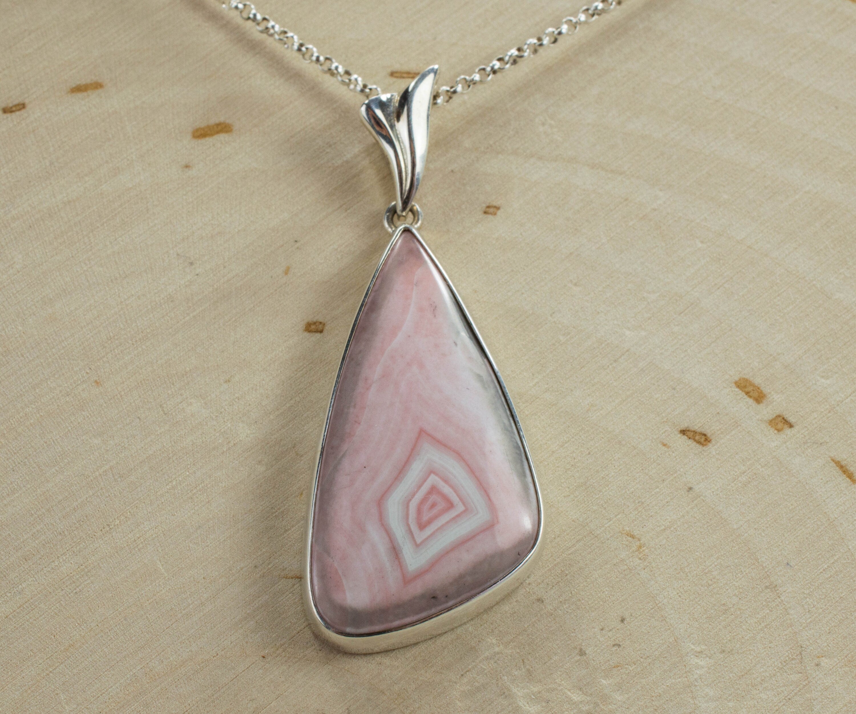 Agate Sterling Silver Pendant, Genuine Untreated Australia Agate - Mark Oliver Gems