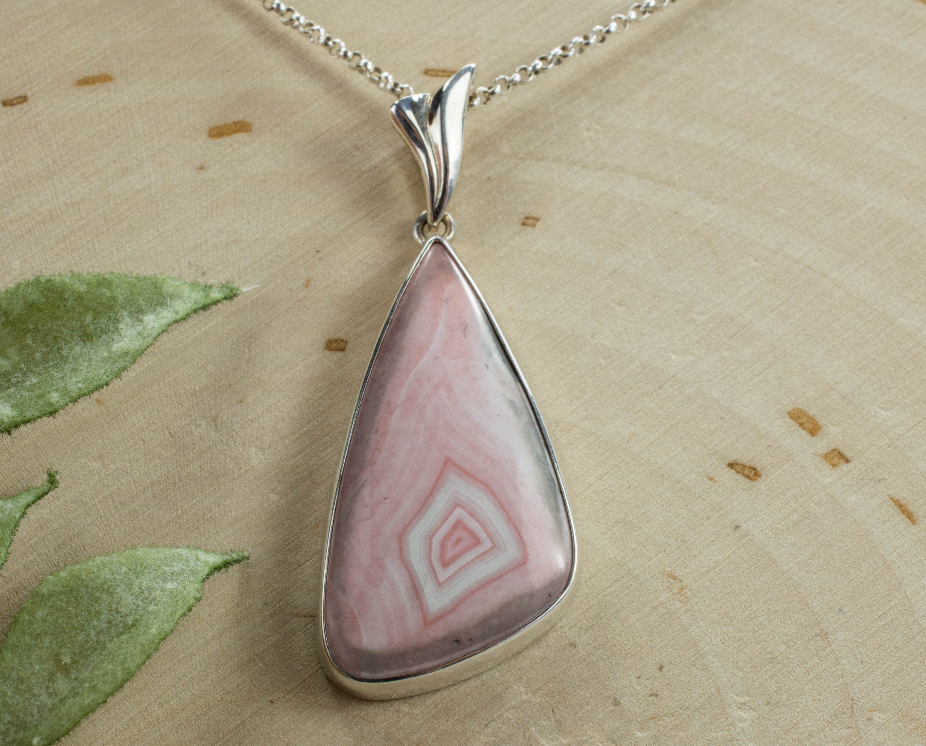 Agate Sterling Silver Pendant, Genuine Untreated Australia Agate - Mark Oliver Gems