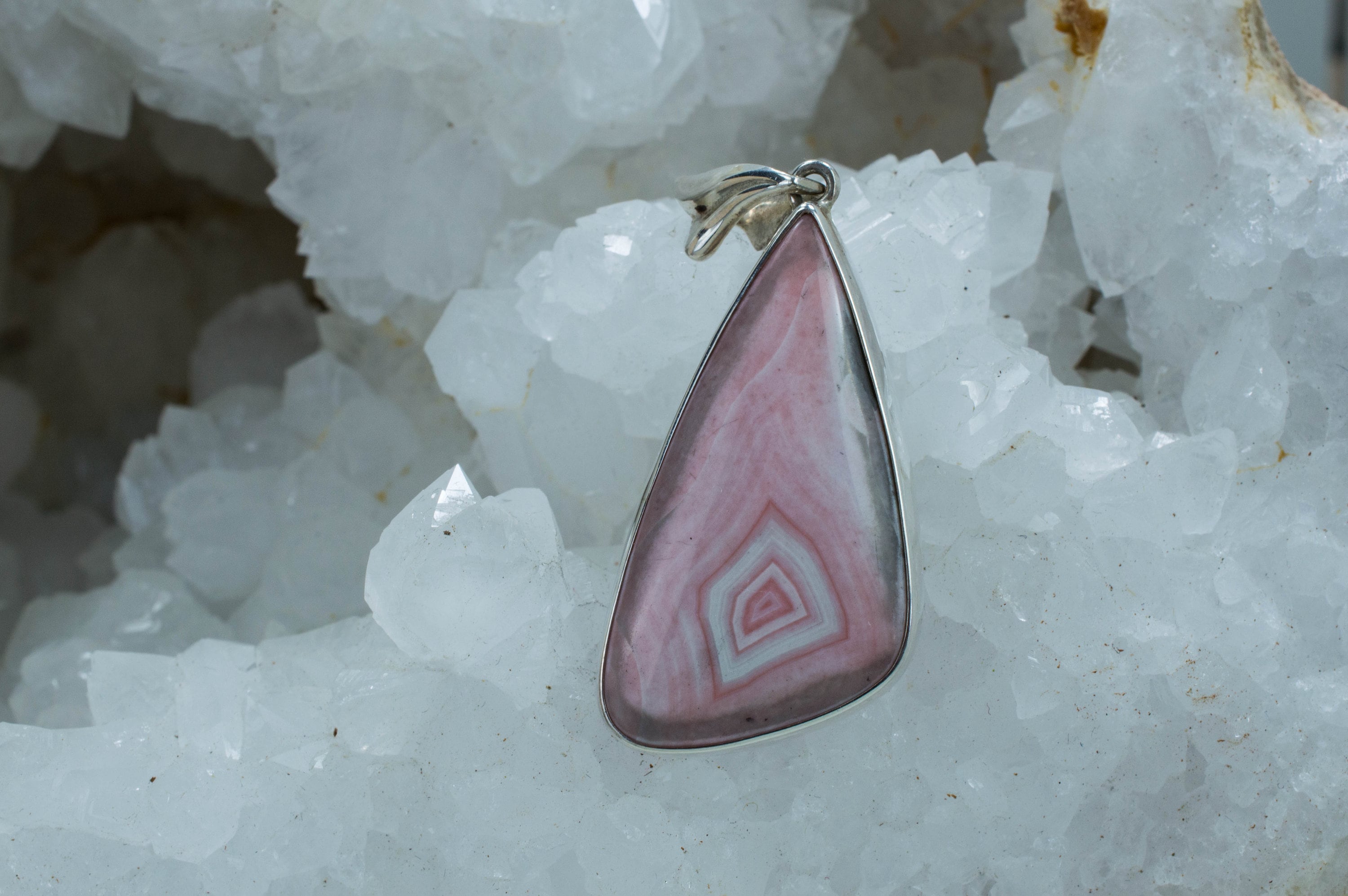 Agate Sterling Silver Pendant, Genuine Untreated Australia Agate - Mark Oliver Gems