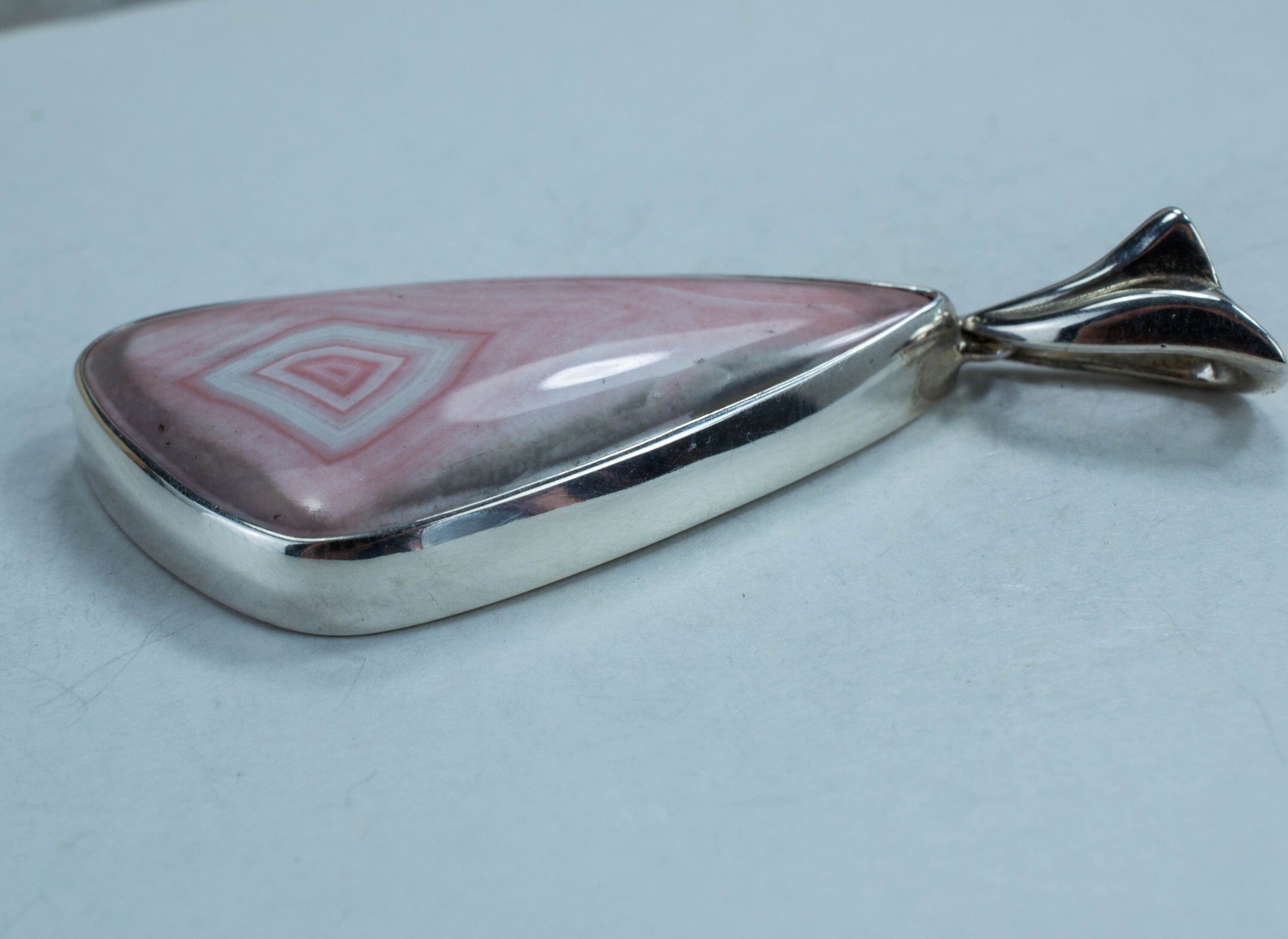 Agate Sterling Silver Pendant, Genuine Untreated Australia Agate - Mark Oliver Gems
