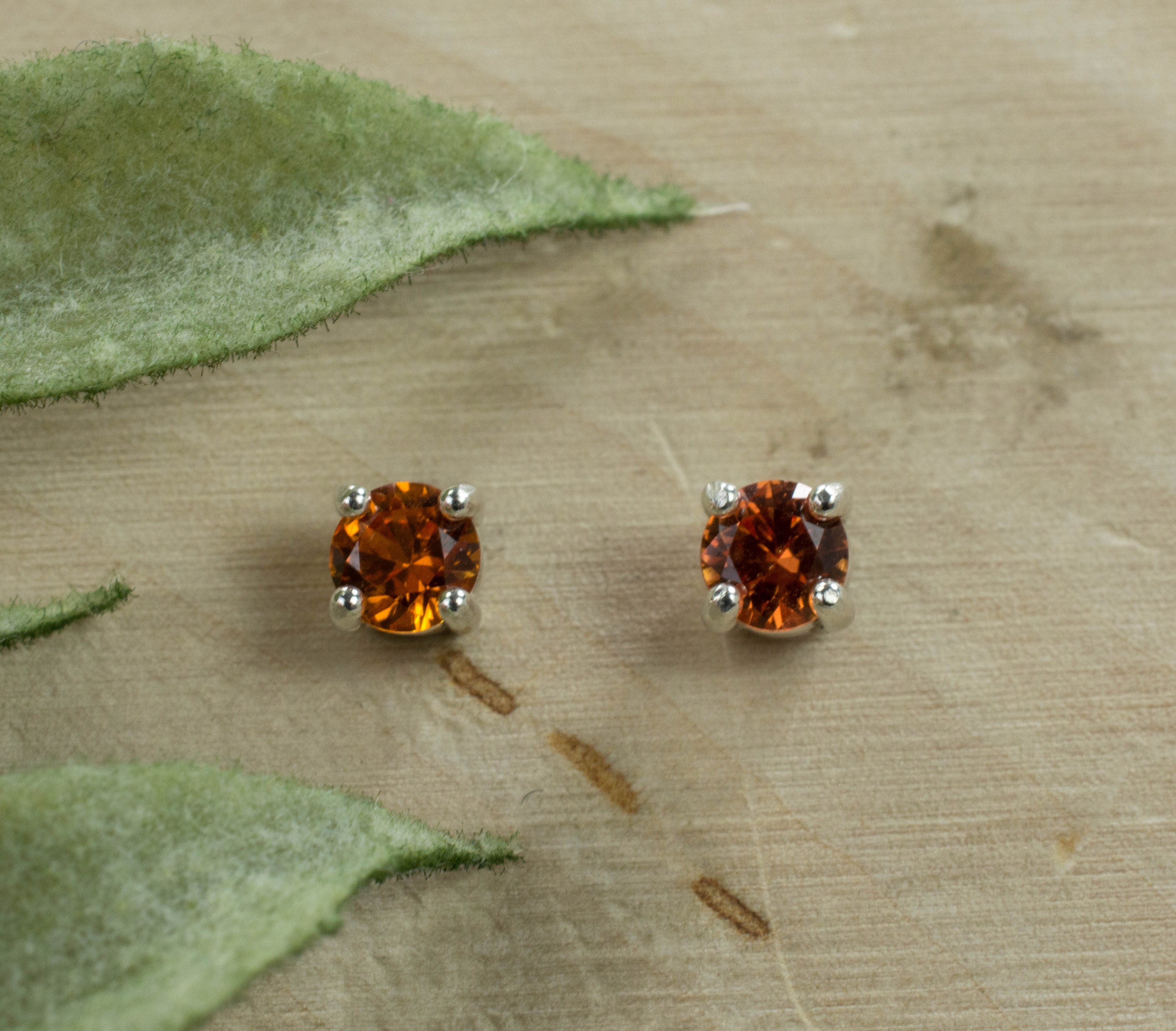 Orange sapphire clearance earrings