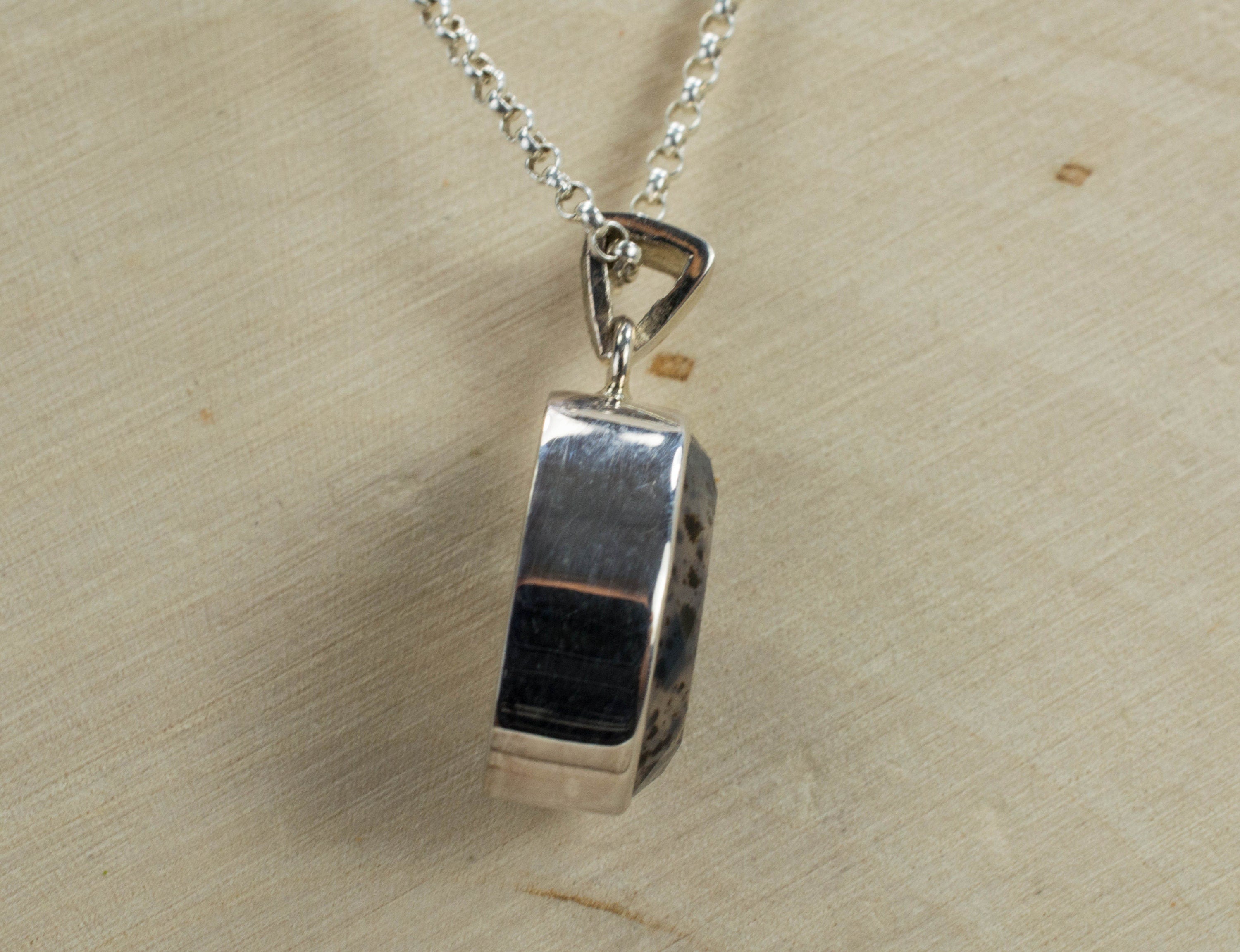 Montana Agate Pendant, Natural Untreated Moss Agate - Mark Oliver Gems