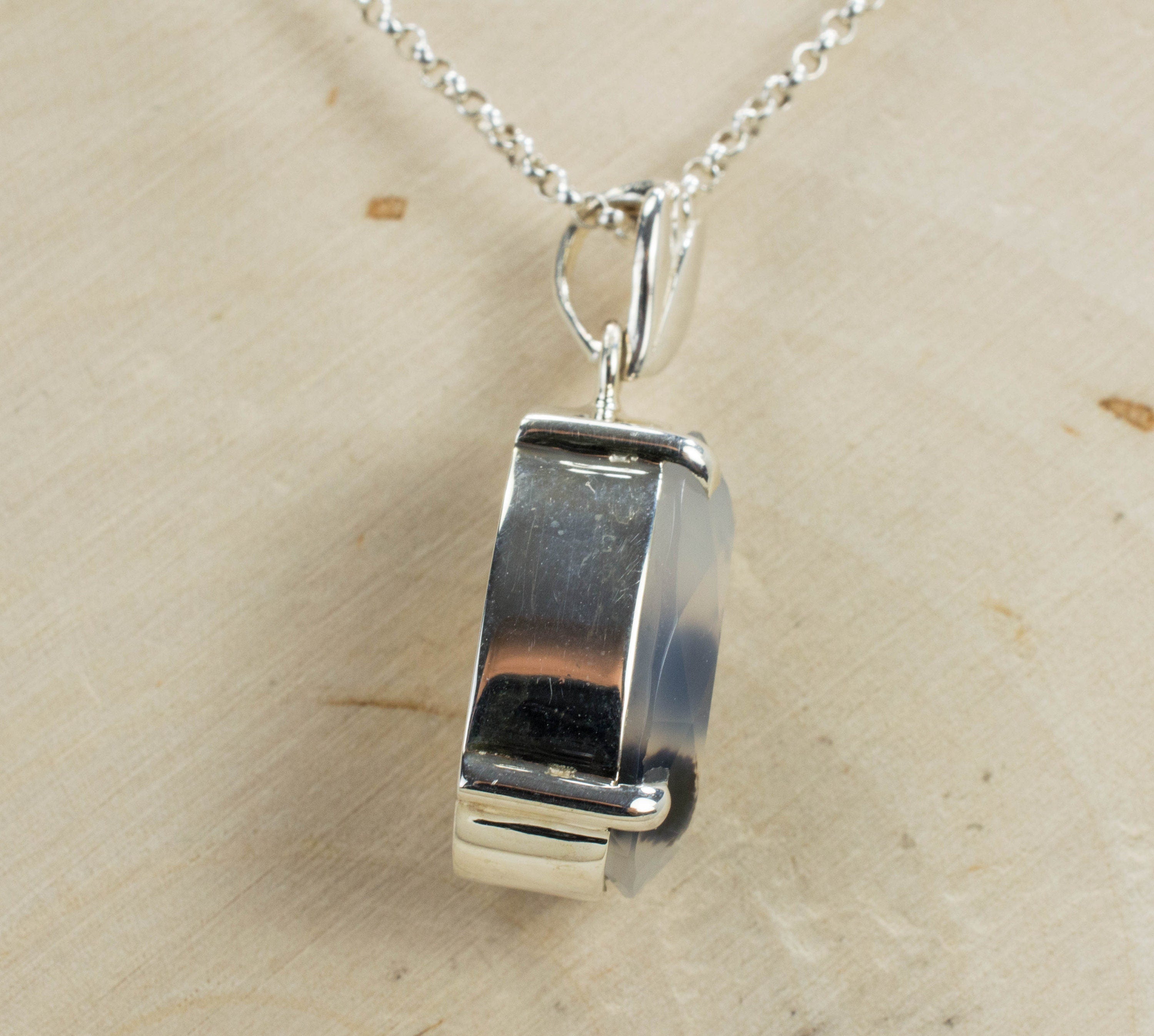 Montana Agate Pendant, Natural Untreated USA Moss Agate - Mark Oliver Gems