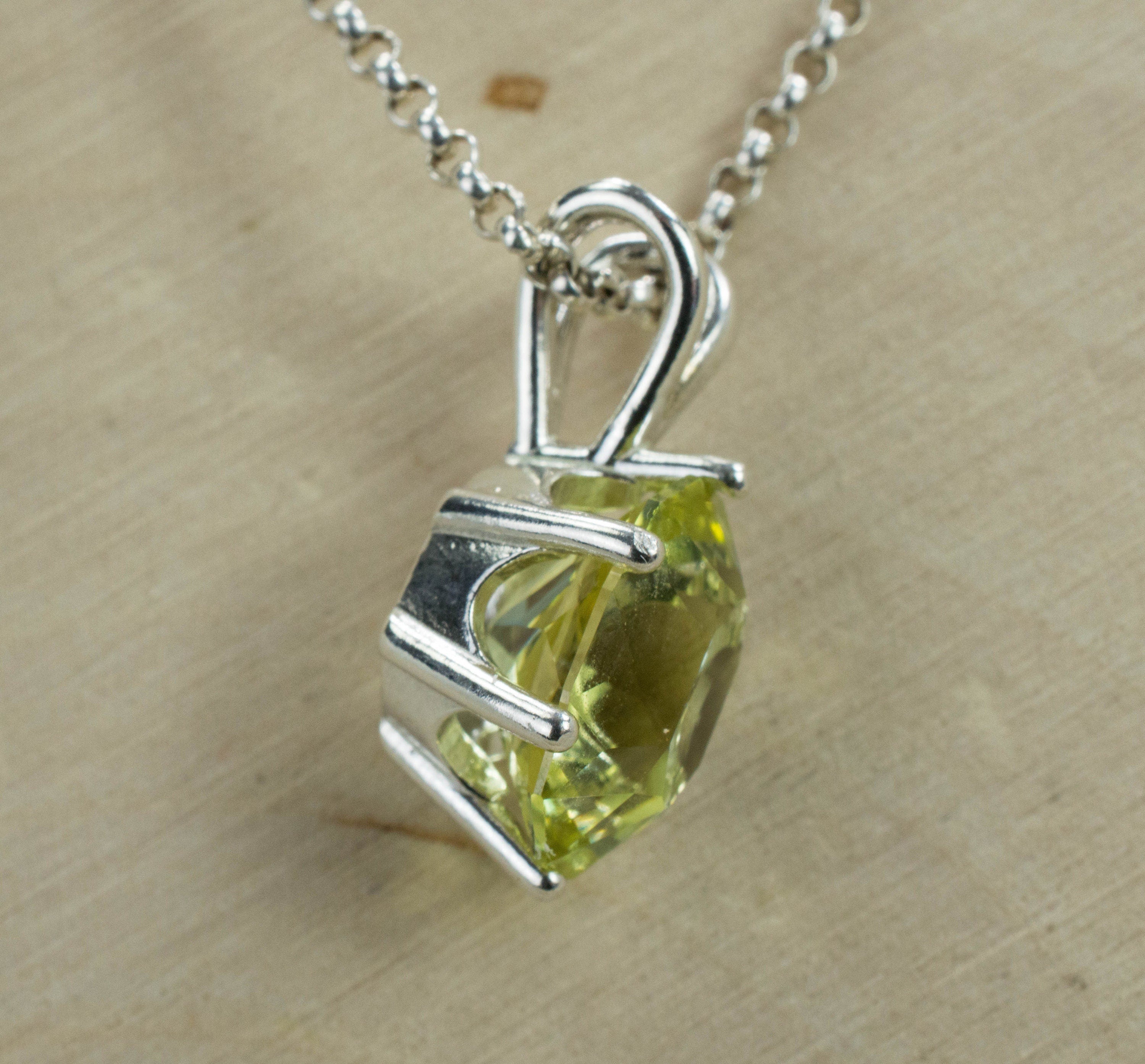 Yellow Apatite Pendant; Genuine Untreated Mexican Apatite - Mark Oliver Gems