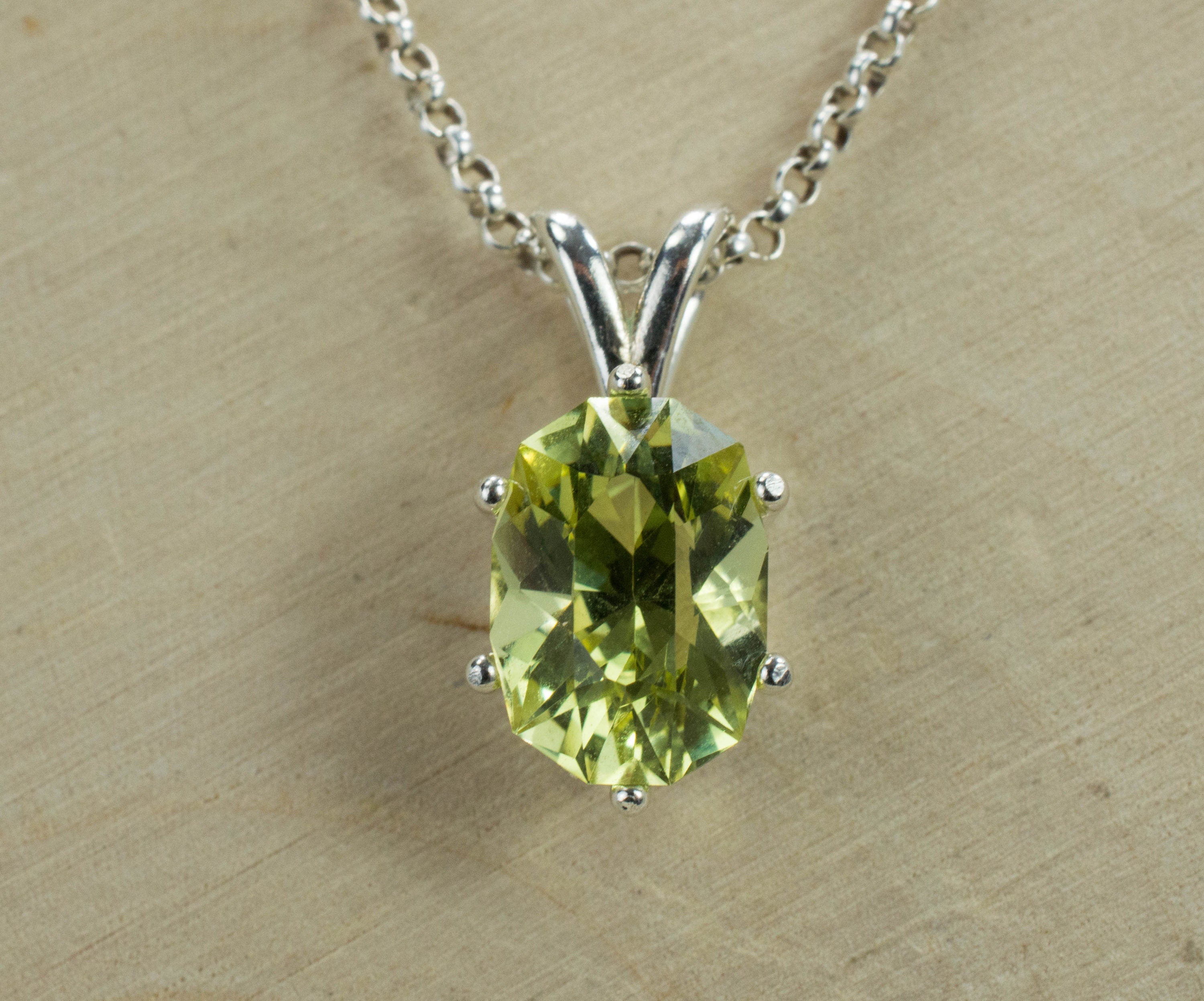 Yellow Apatite Pendant; Genuine Untreated Mexican Apatite - Mark Oliver Gems