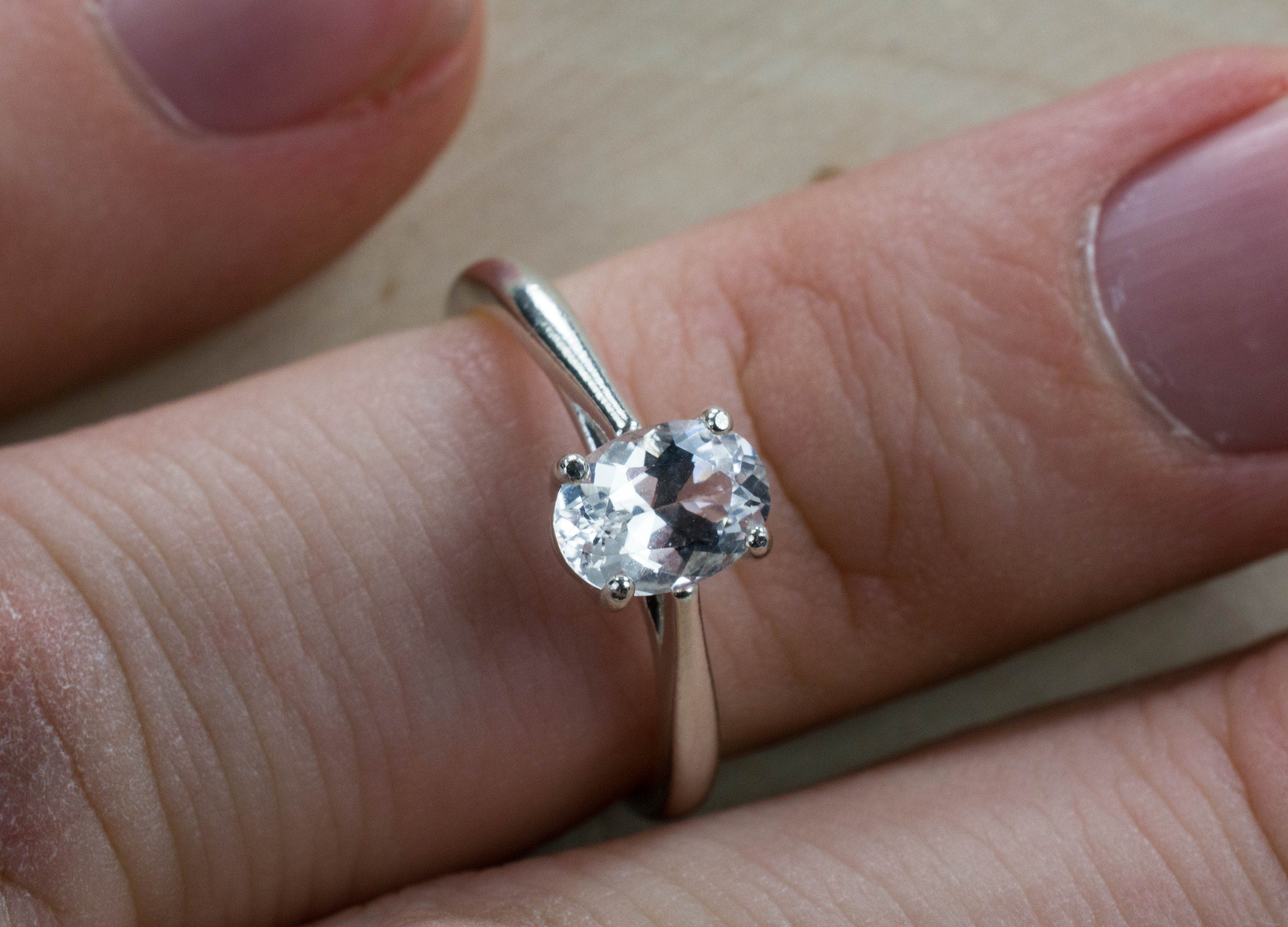 Danburite Ring; Genuine Untreated Mexican Danburite - Mark Oliver Gems