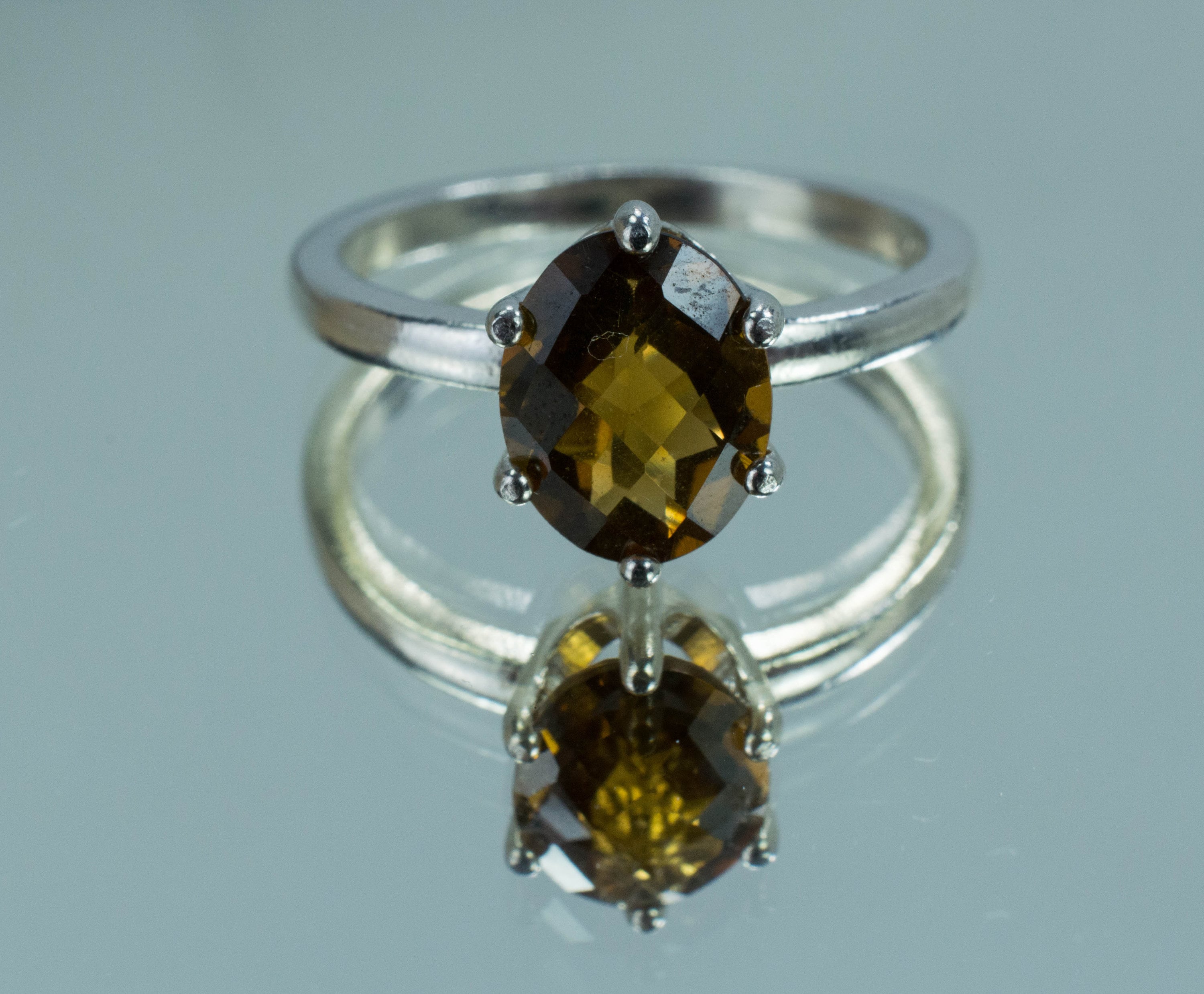 Whiskey Quartz Ring, Genuine Untreated Brazil Quartz - Mark Oliver Gems