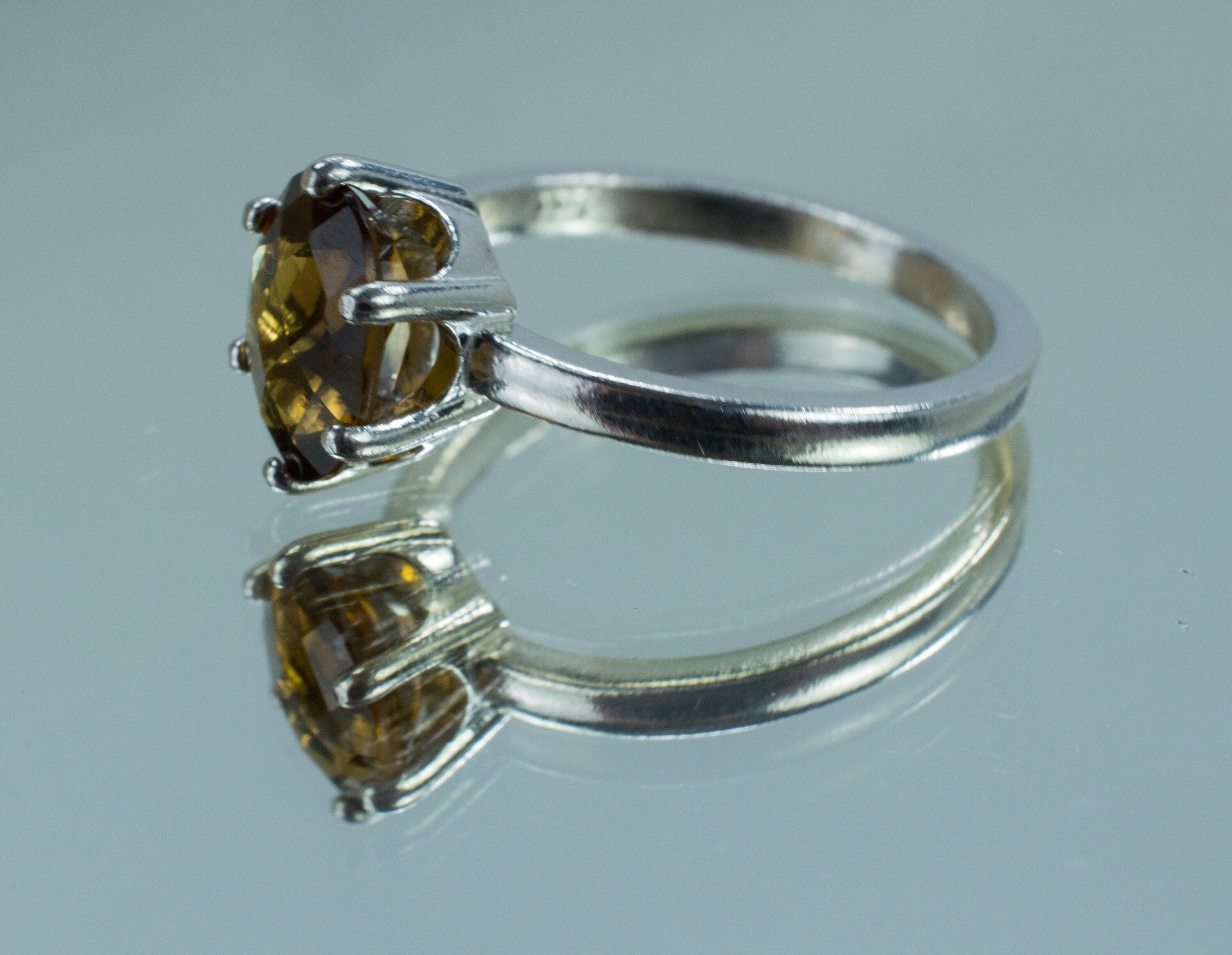 Whiskey Quartz Ring, Genuine Untreated Brazil Quartz - Mark Oliver Gems