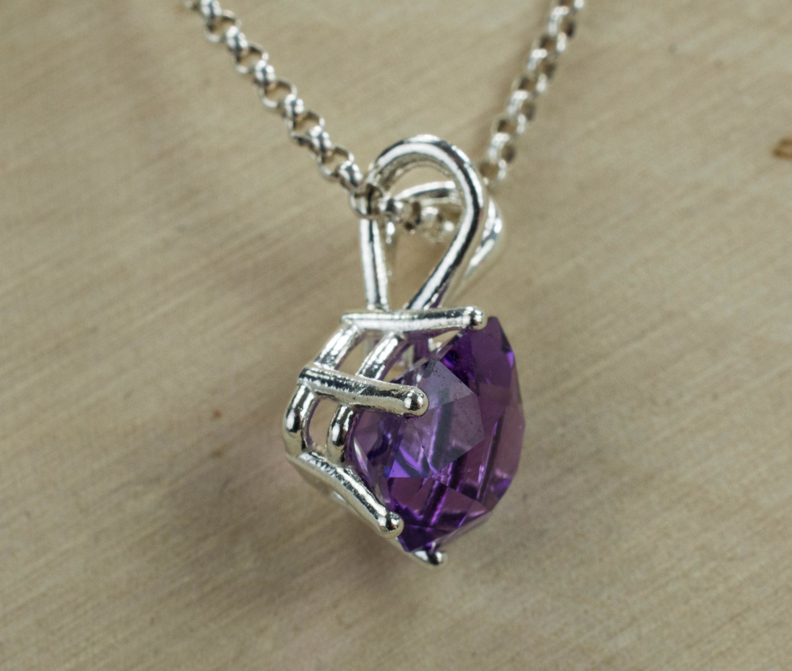 Amethyst Pendant, Untreated Natural Brazil Amethyst - Mark Oliver Gems