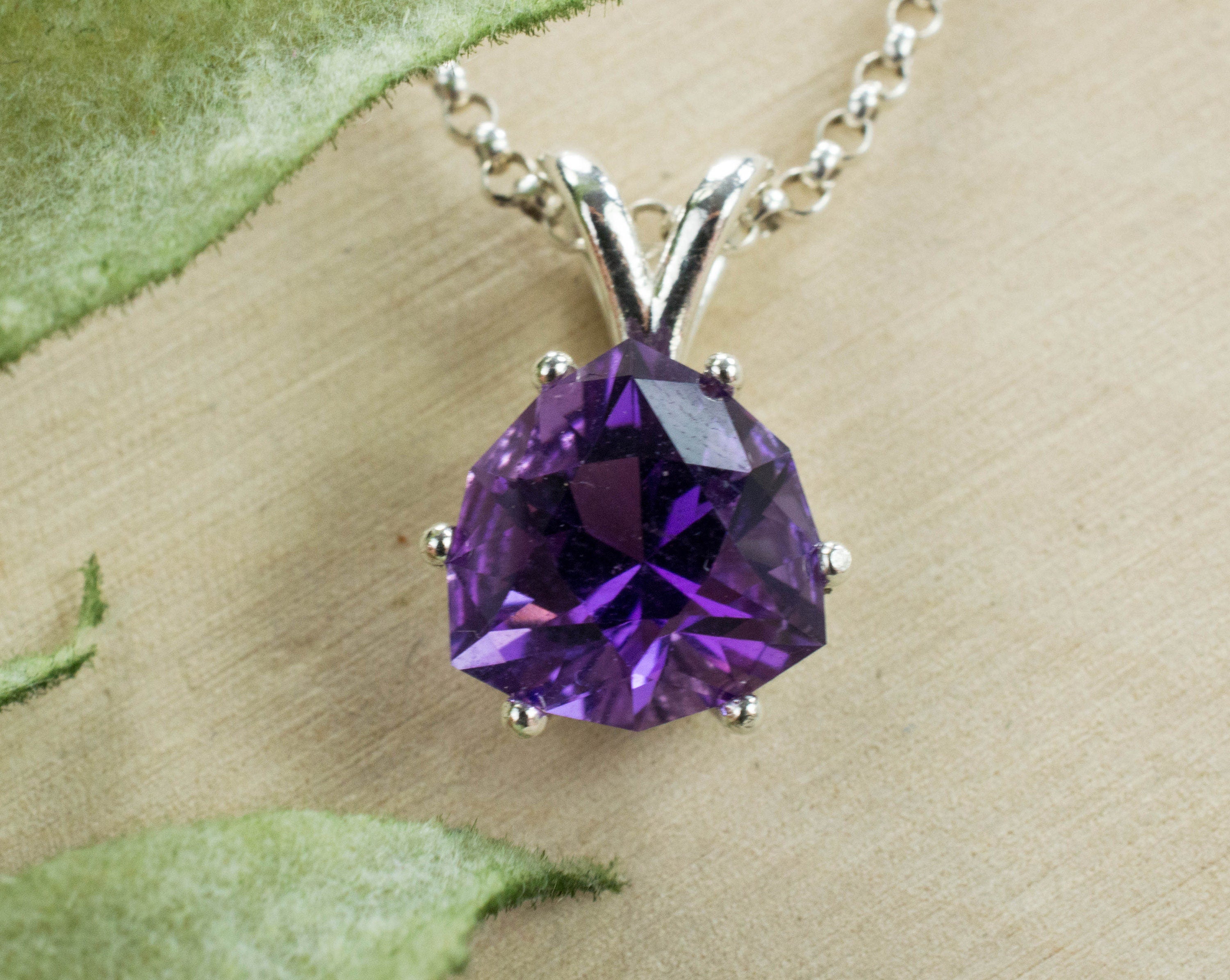 Amethyst Pendant, Untreated Natural Brazil Amethyst - Mark Oliver Gems