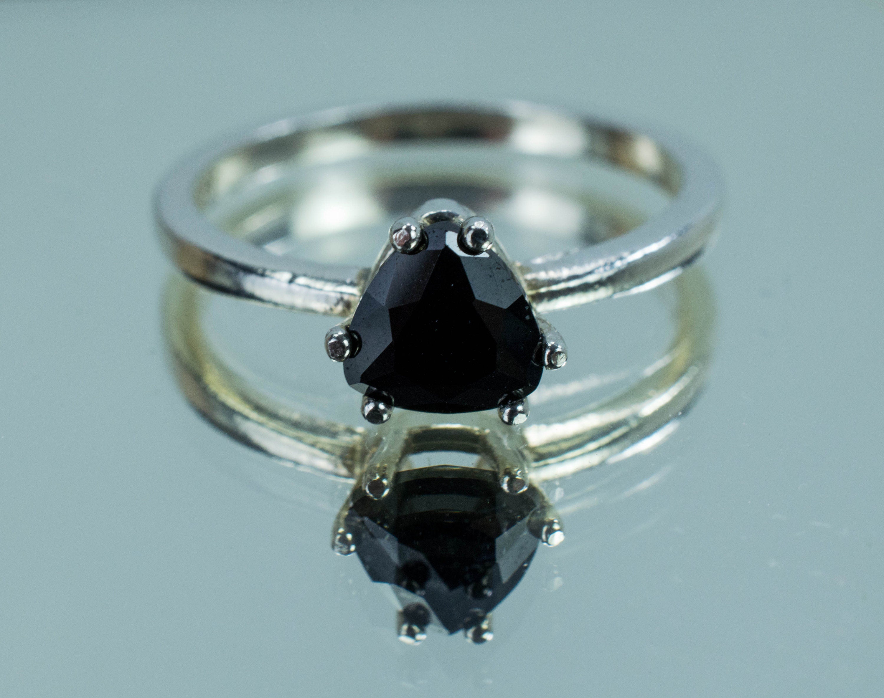 Black Spinel Ring, Genuine Untreated Thailand Spinel - Mark Oliver Gems