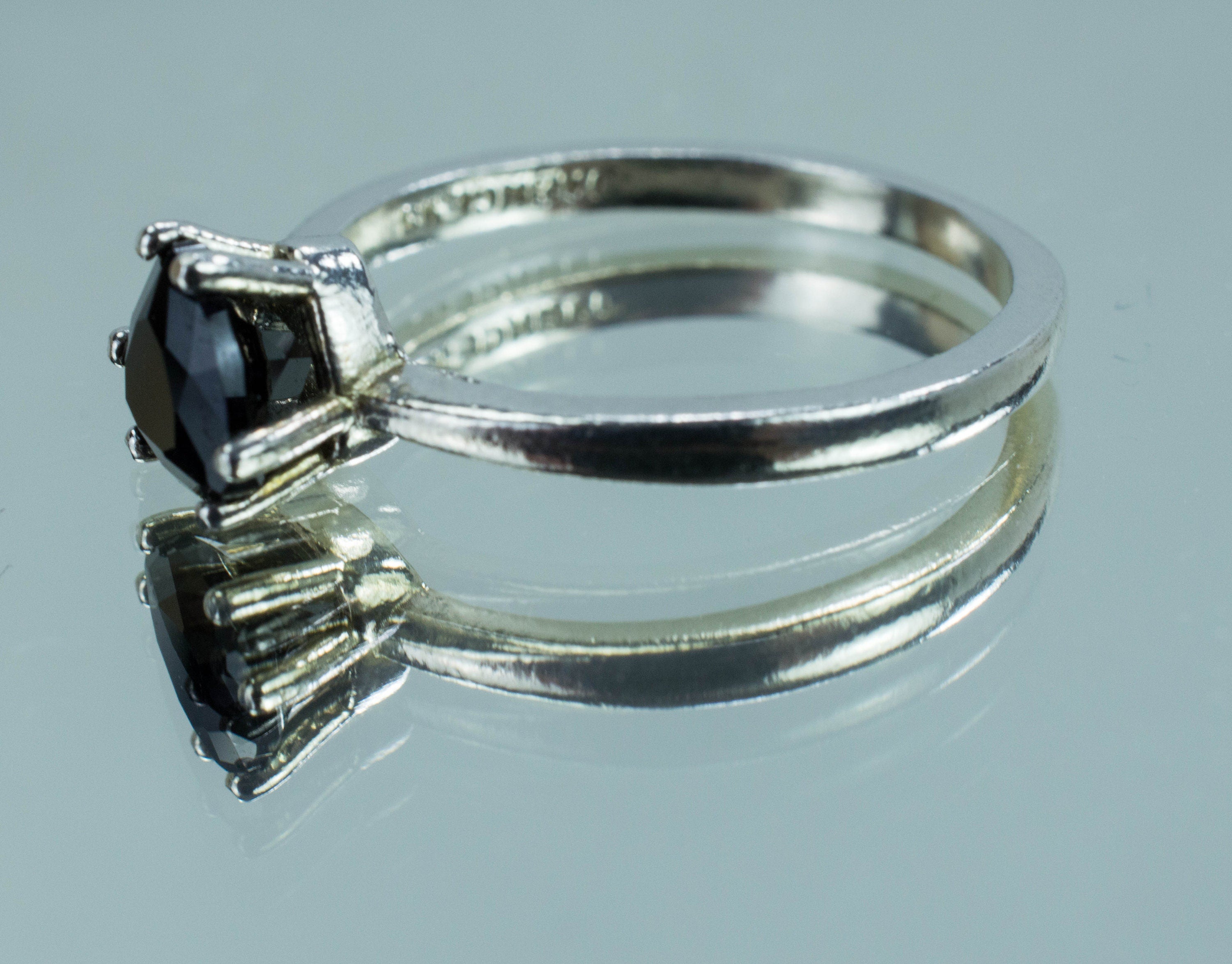 Black Spinel Ring, Genuine Untreated Thailand Spinel - Mark Oliver Gems