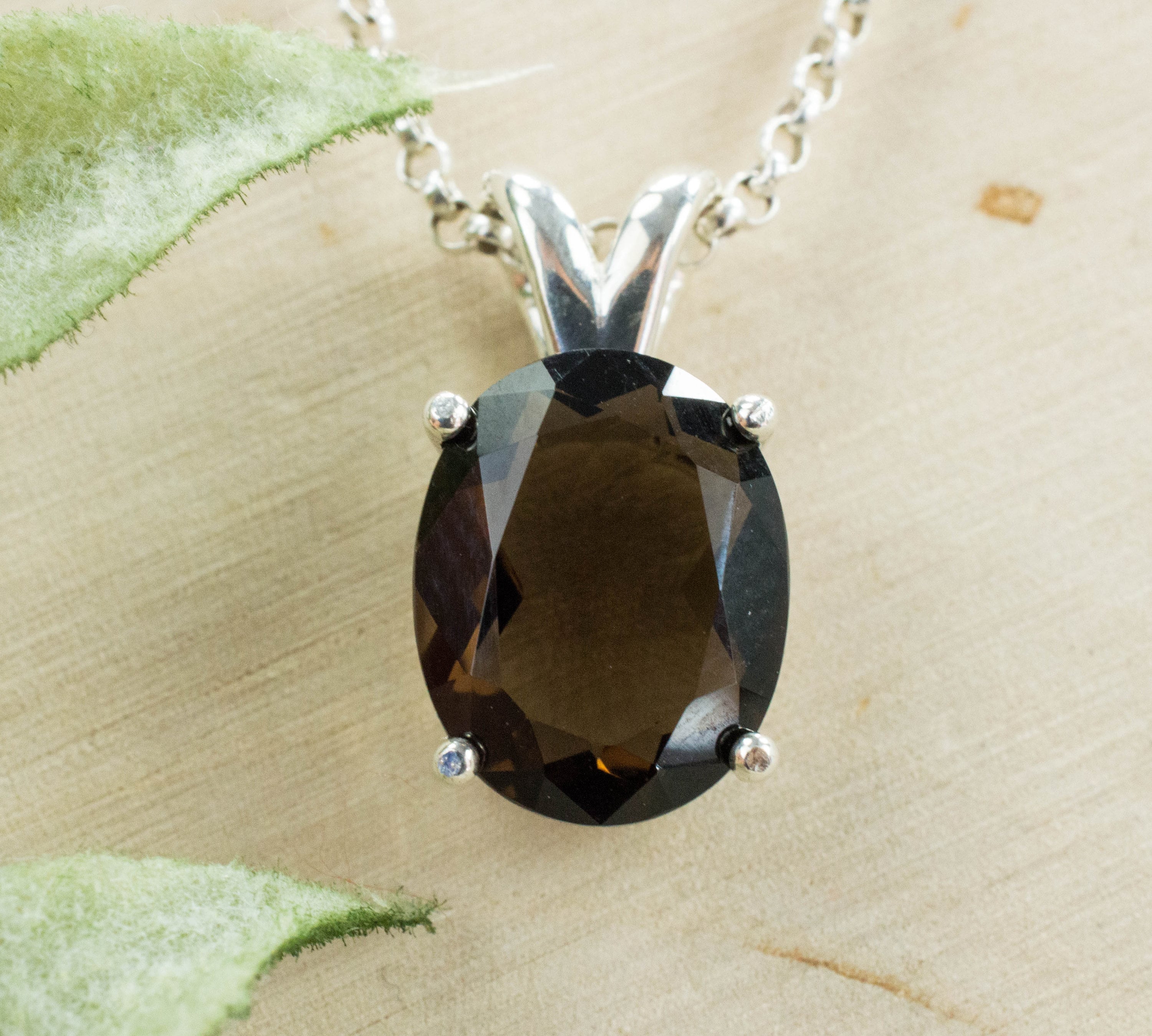 Smoky Quartz Pendant; Genuine Untreated USA Mined Quartz - Mark Oliver Gems