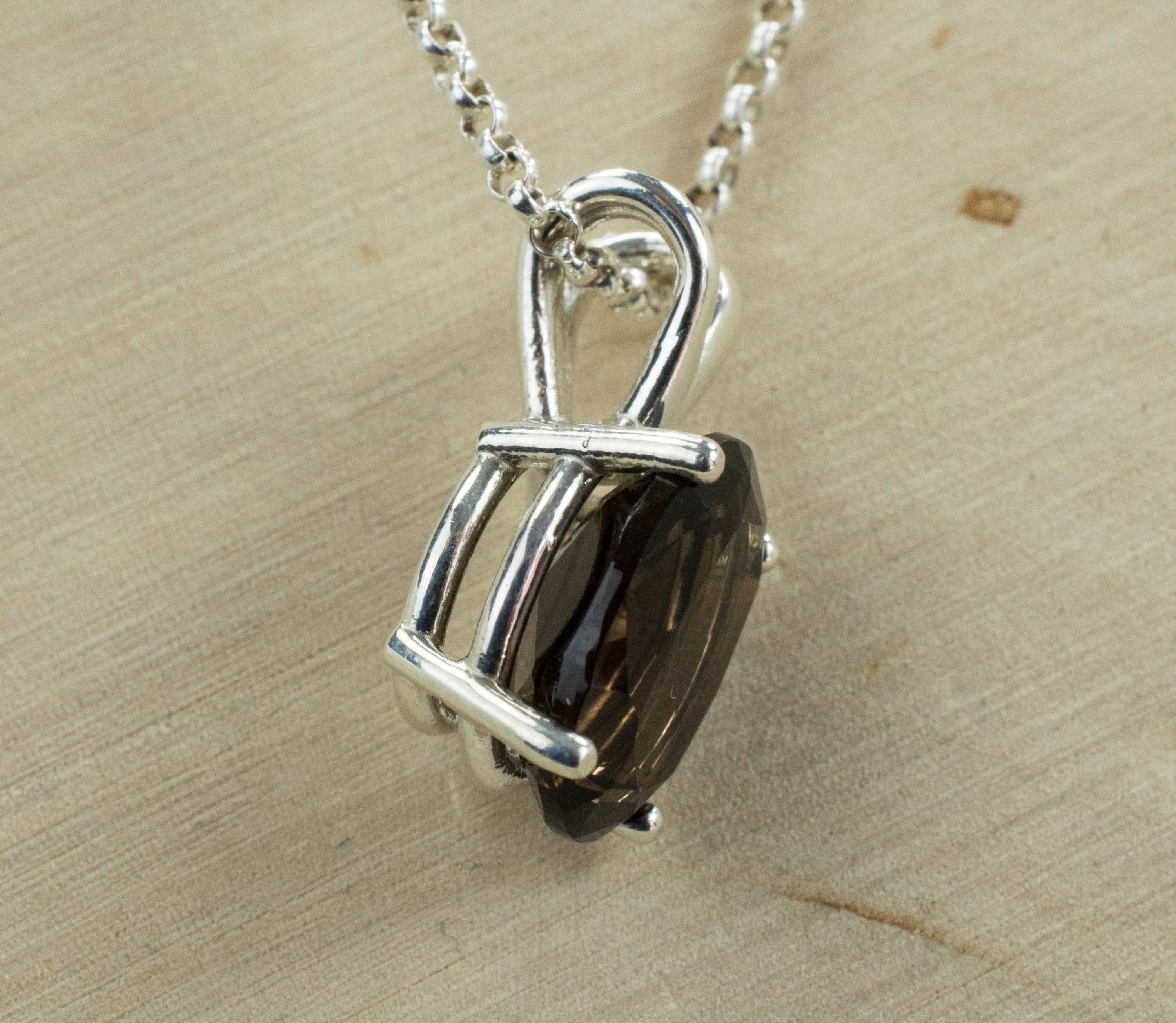 Smoky Quartz Pendant; Genuine Untreated USA Mined Quartz - Mark Oliver Gems