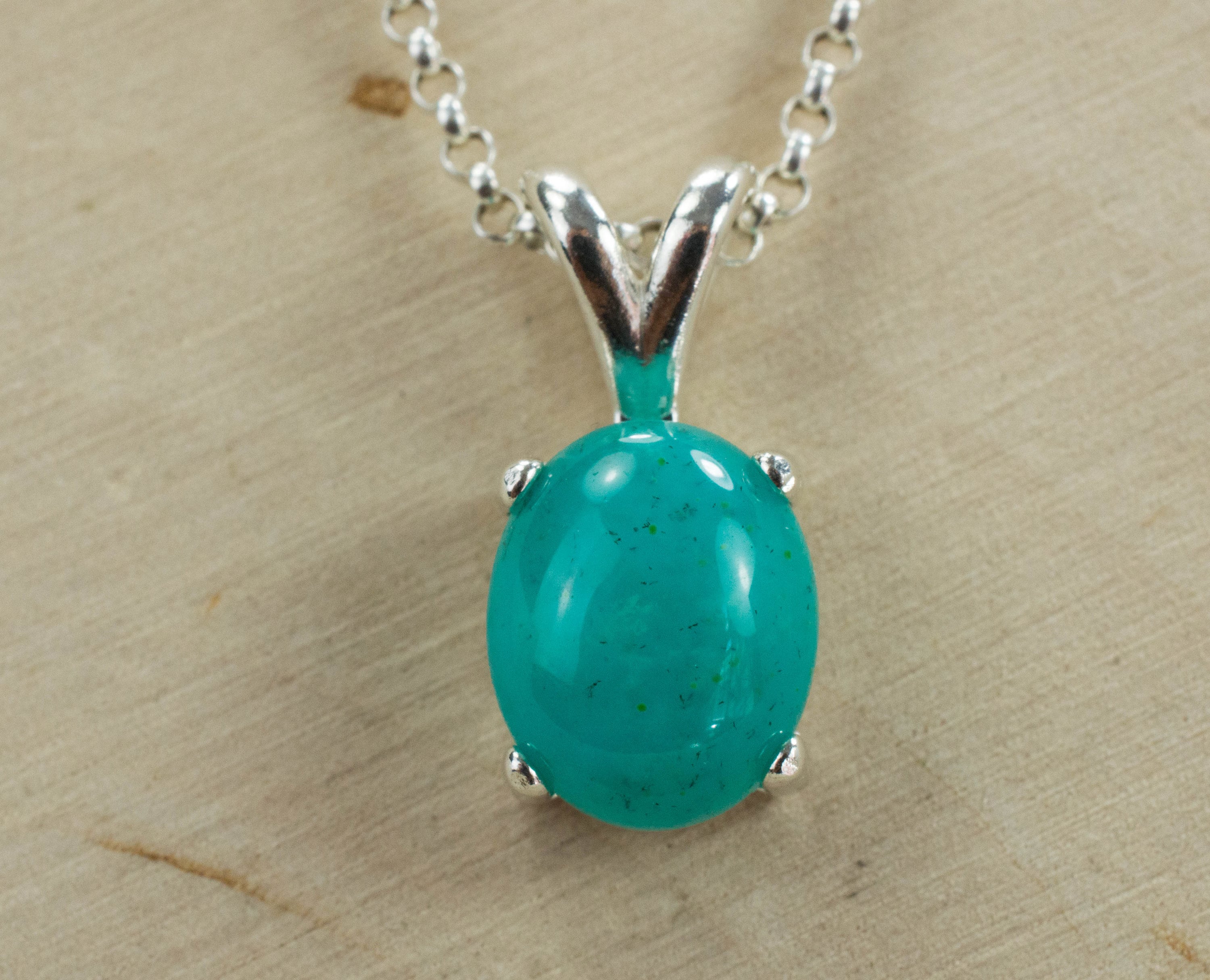 Gem Silica Pendant; Genuine Untreated Arizona Chalcedony - Mark Oliver Gems
