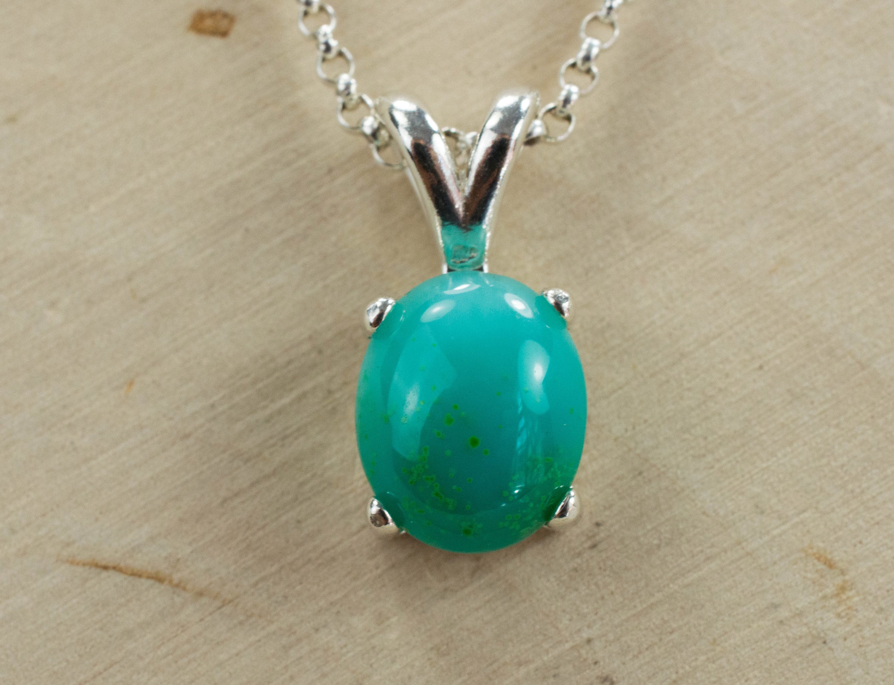 Gem Silica Pendant; Natural Untreated Arizona Chalcedony - Mark Oliver Gems