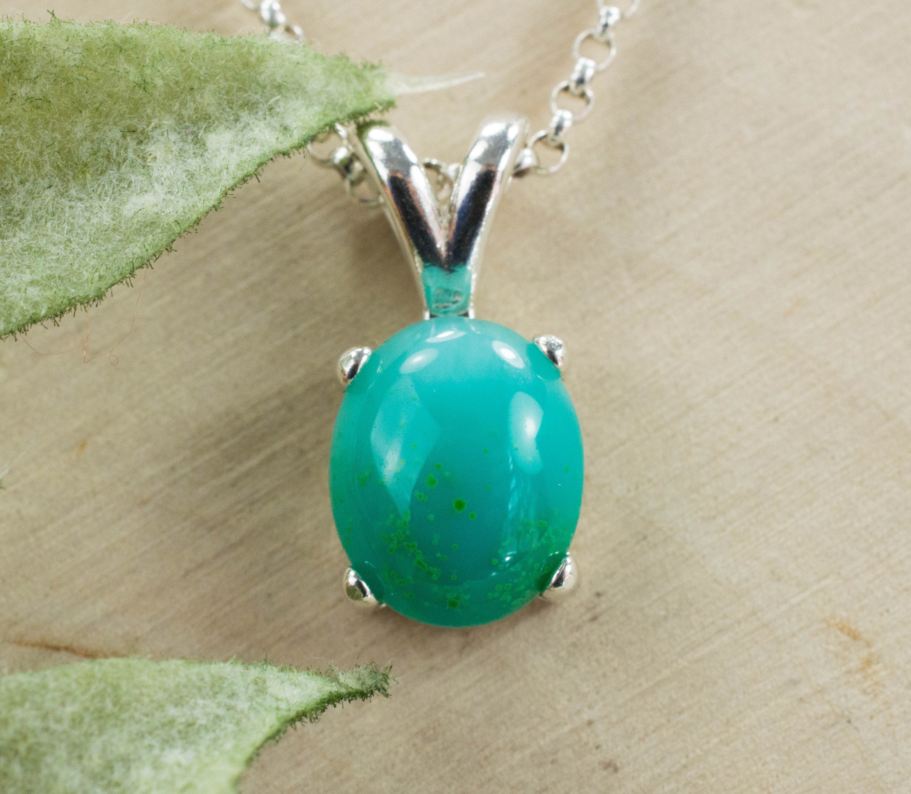 Gem Silica Pendant; Natural Untreated Arizona Chalcedony - Mark Oliver Gems