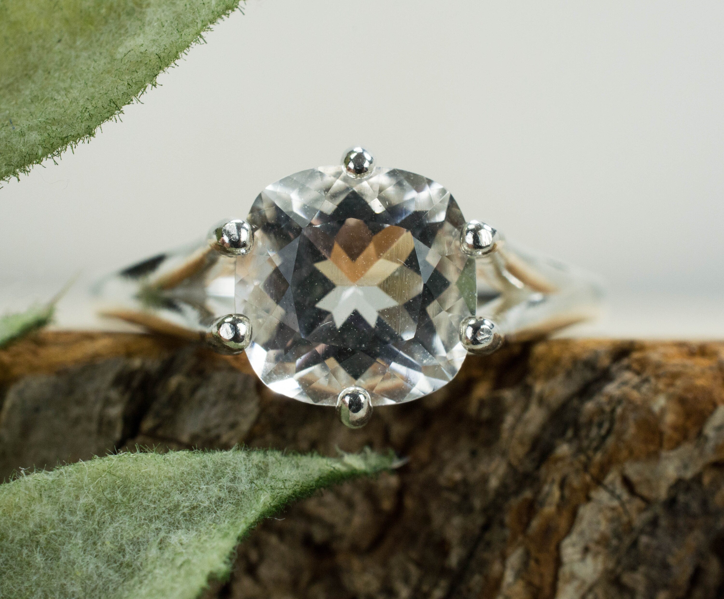 Tanzanian Quartz Ring, Genuine Untreated Mondo Quartz - Mark Oliver Gems