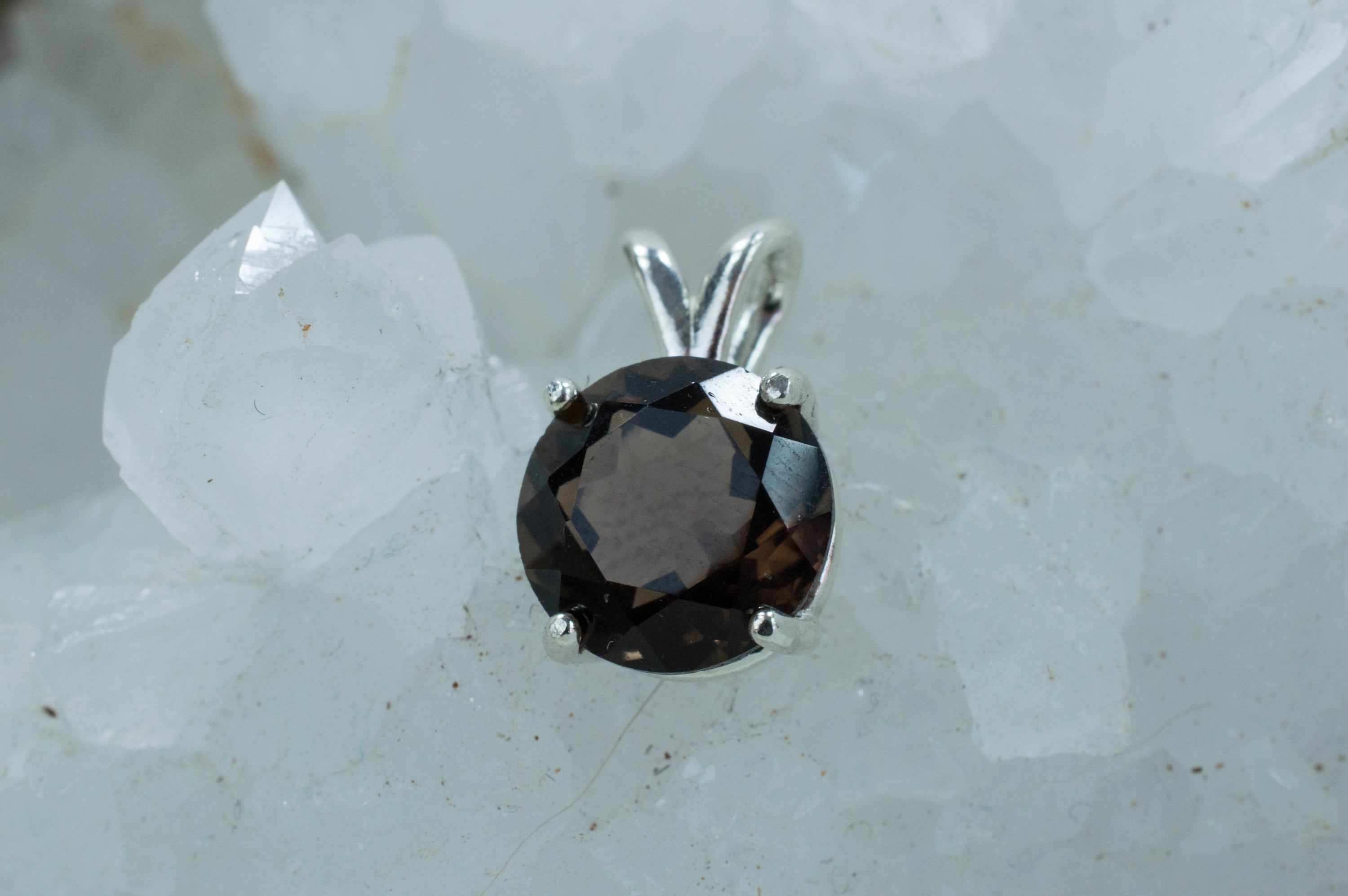 Smoky Quartz Pendant; Genuine Untreated USA Quartz - Mark Oliver Gems