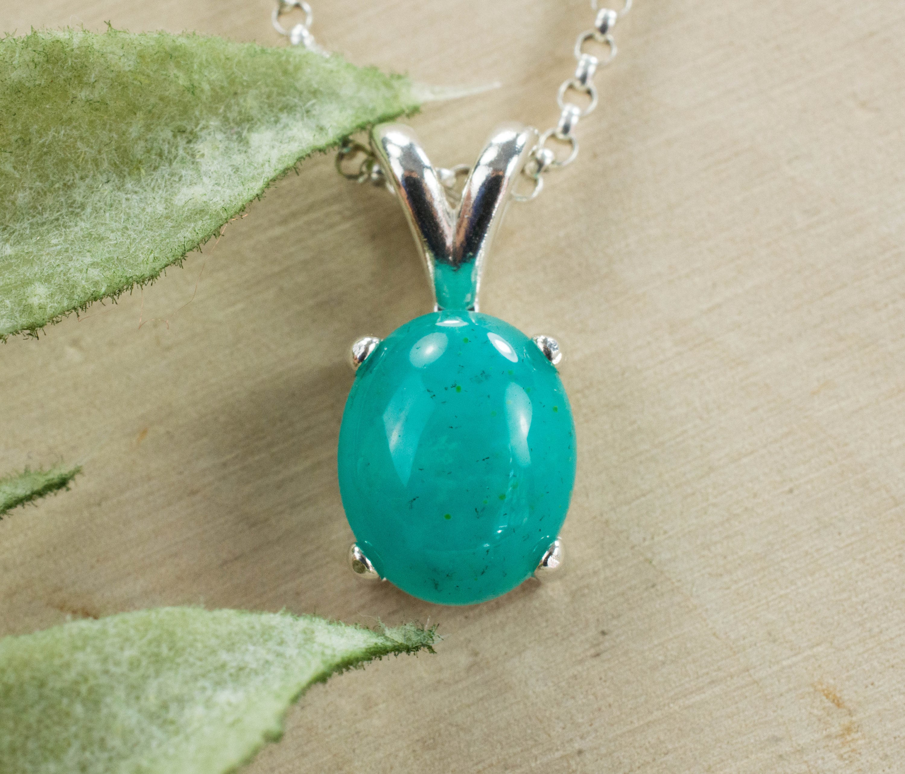 Gem Silica Pendant; Genuine Untreated Arizona Chalcedony - Mark Oliver Gems