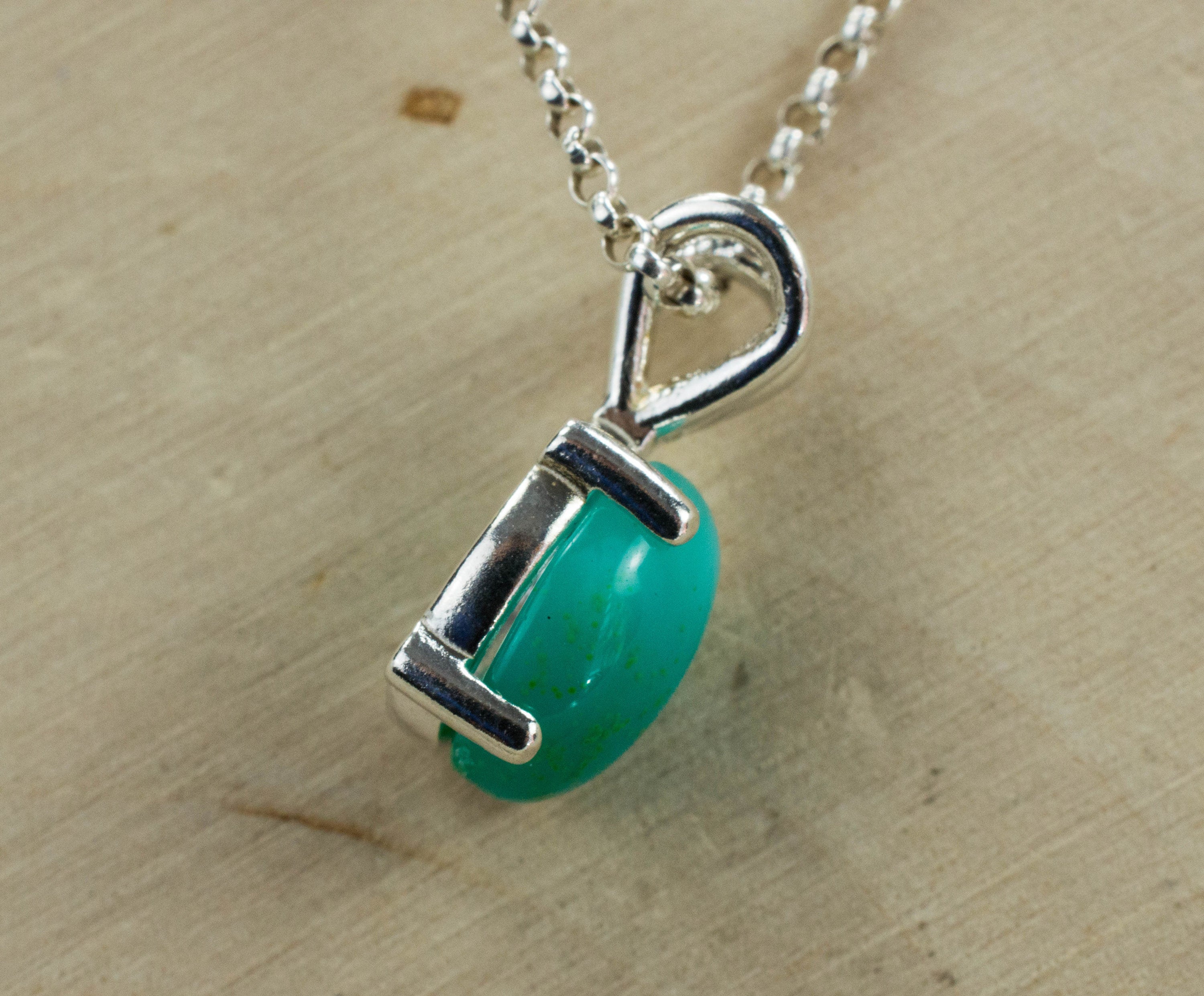 Gem Silica Pendant; Natural Untreated Arizona Chalcedony - Mark Oliver Gems