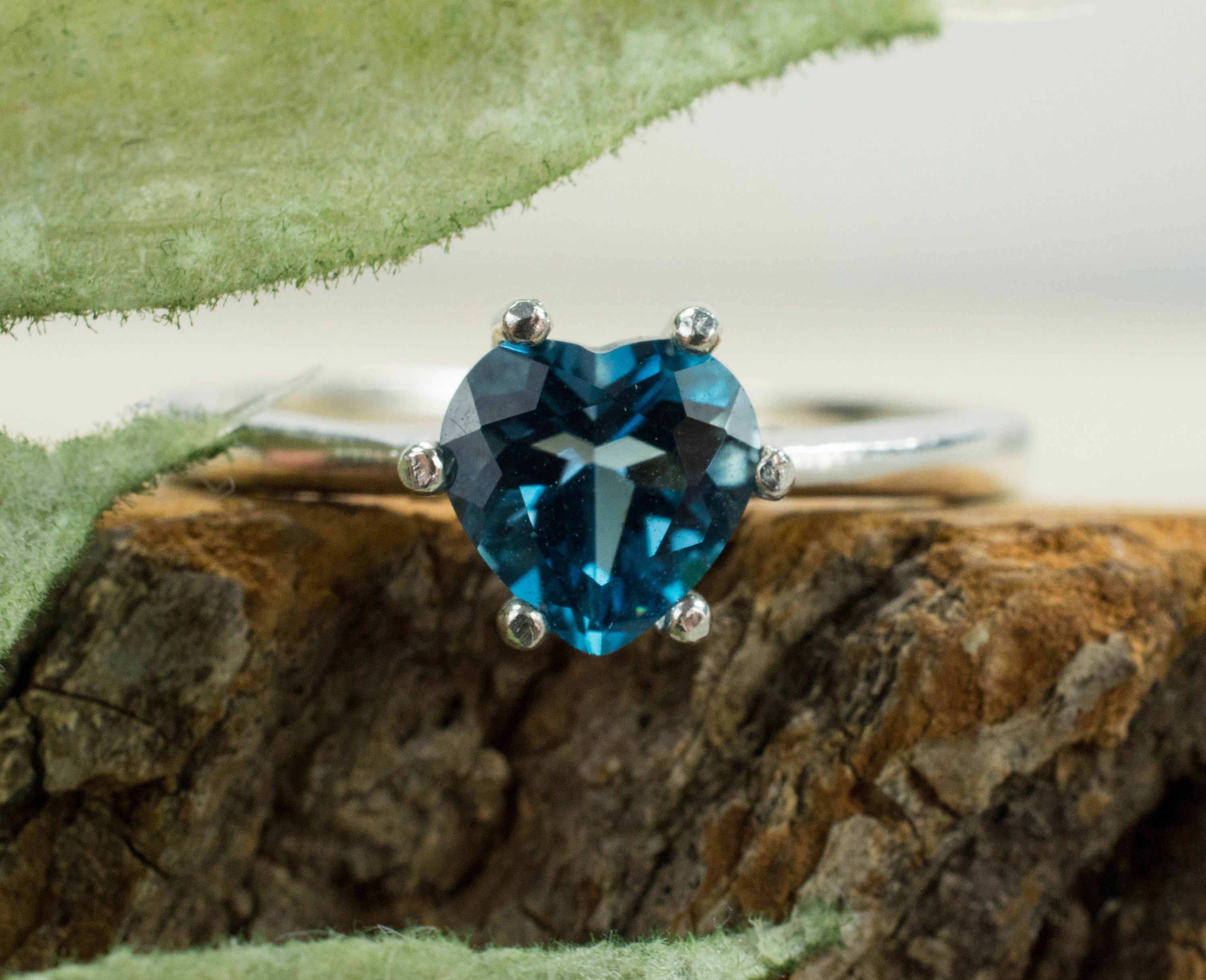 London Blue Topaz Ring, Genuine Brazilian Topaz - Mark Oliver Gems
