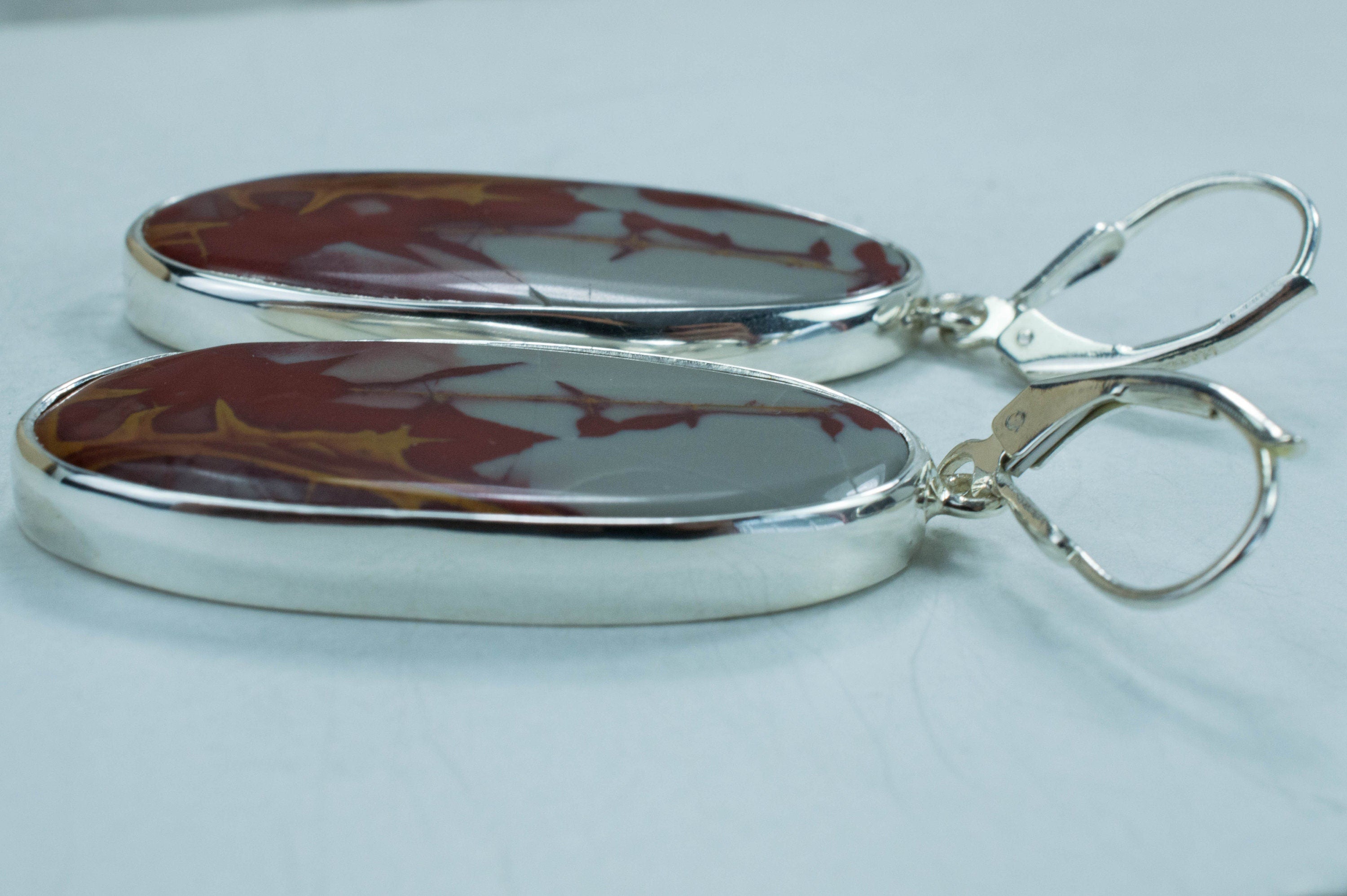 Noreena Jasper Earrings; Genuine and Untreated Australian Jasper - Mark Oliver Gems