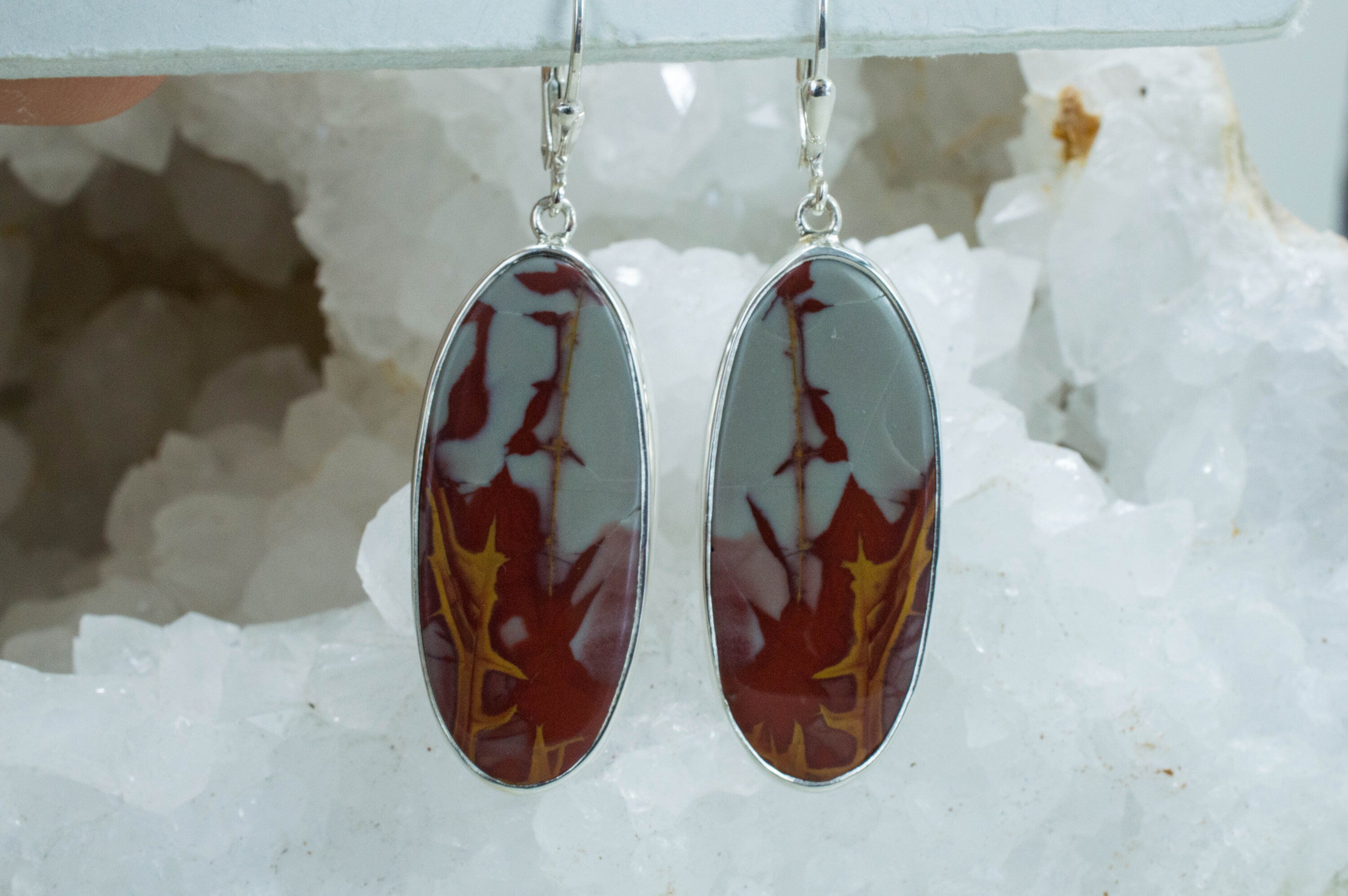Noreena Jasper Earrings; Genuine and Untreated Australian Jasper - Mark Oliver Gems