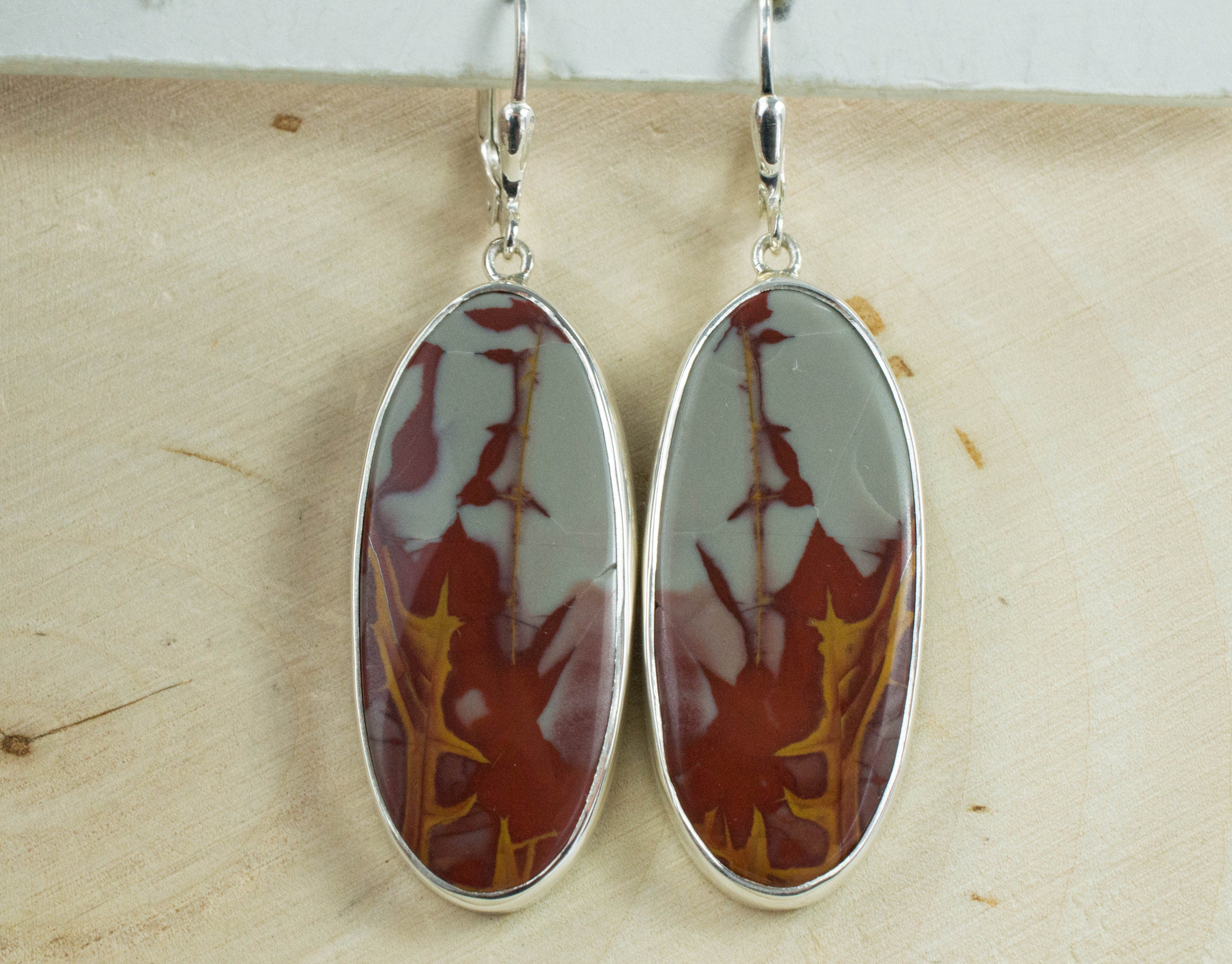 Noreena Jasper Earrings; Genuine and Untreated Australian Jasper - Mark Oliver Gems