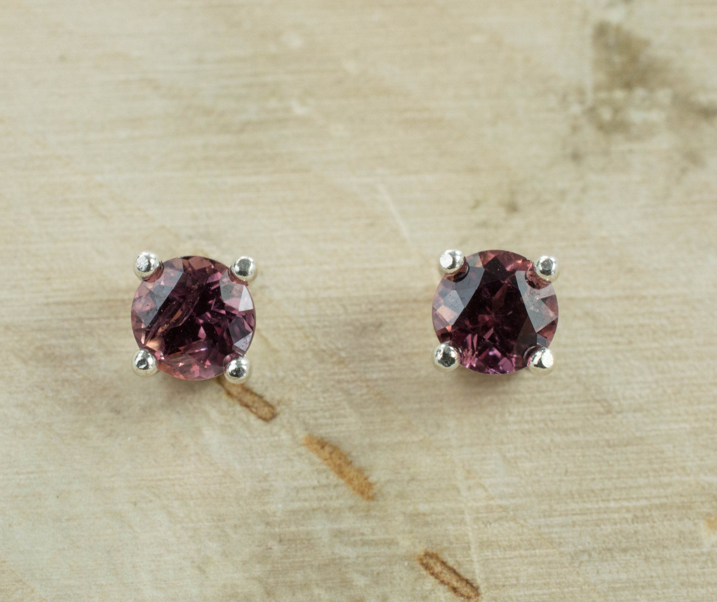 Color Change Sapphire Earrings, Genuine Untreated Mozambique Sapphire - Mark Oliver Gems