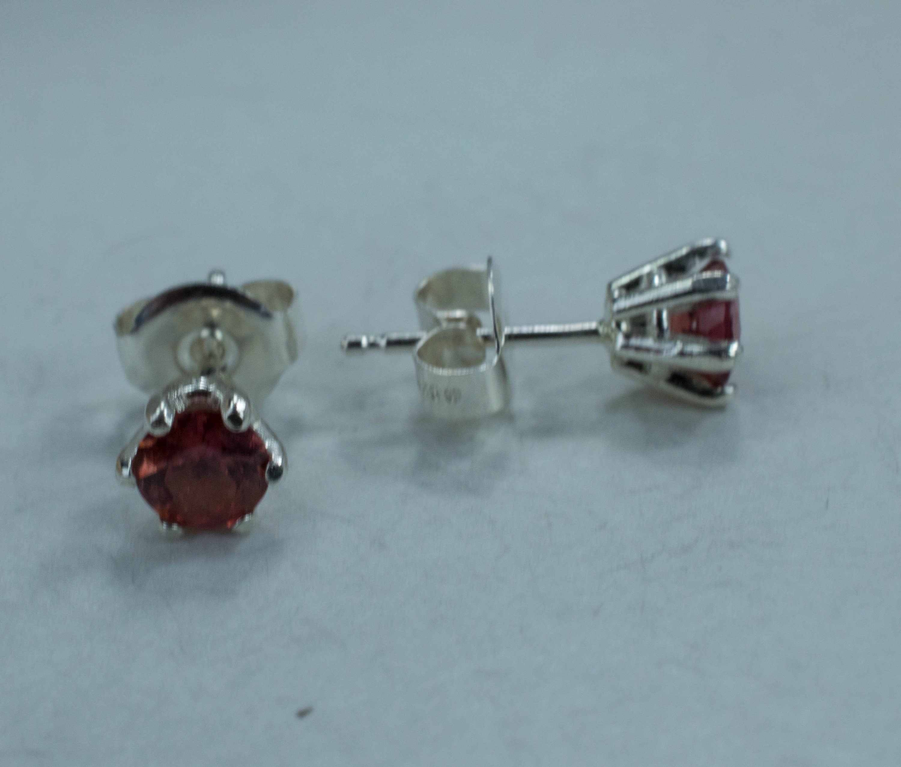 Color Change Sapphire Earrings, Natural Untreated Mozambique Sapphire - Mark Oliver Gems