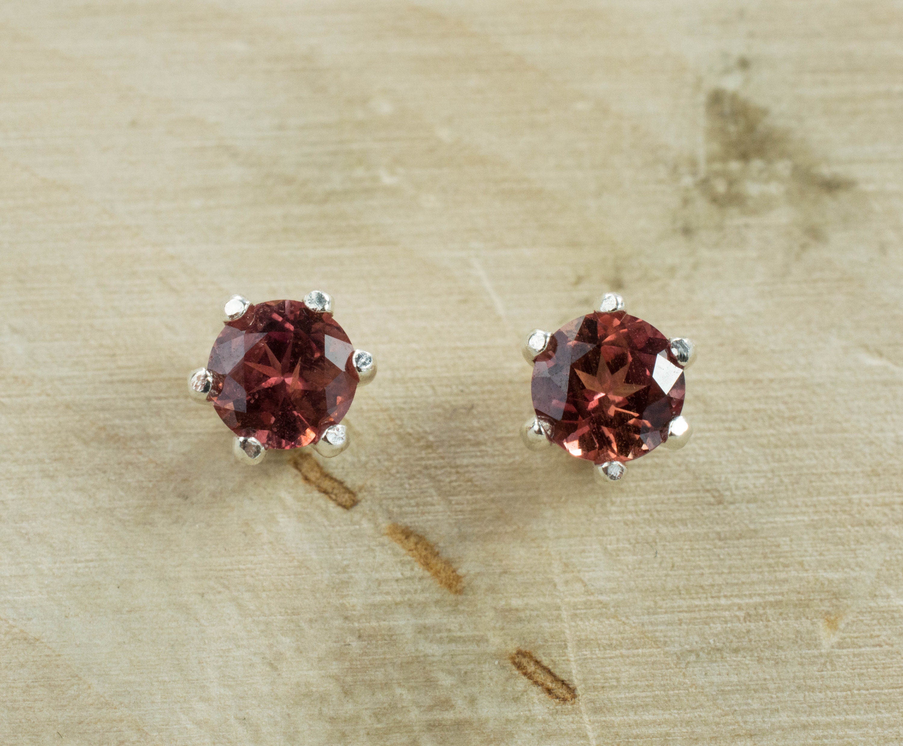 Color Change Sapphire Earrings, Natural Untreated Mozambique Sapphire - Mark Oliver Gems