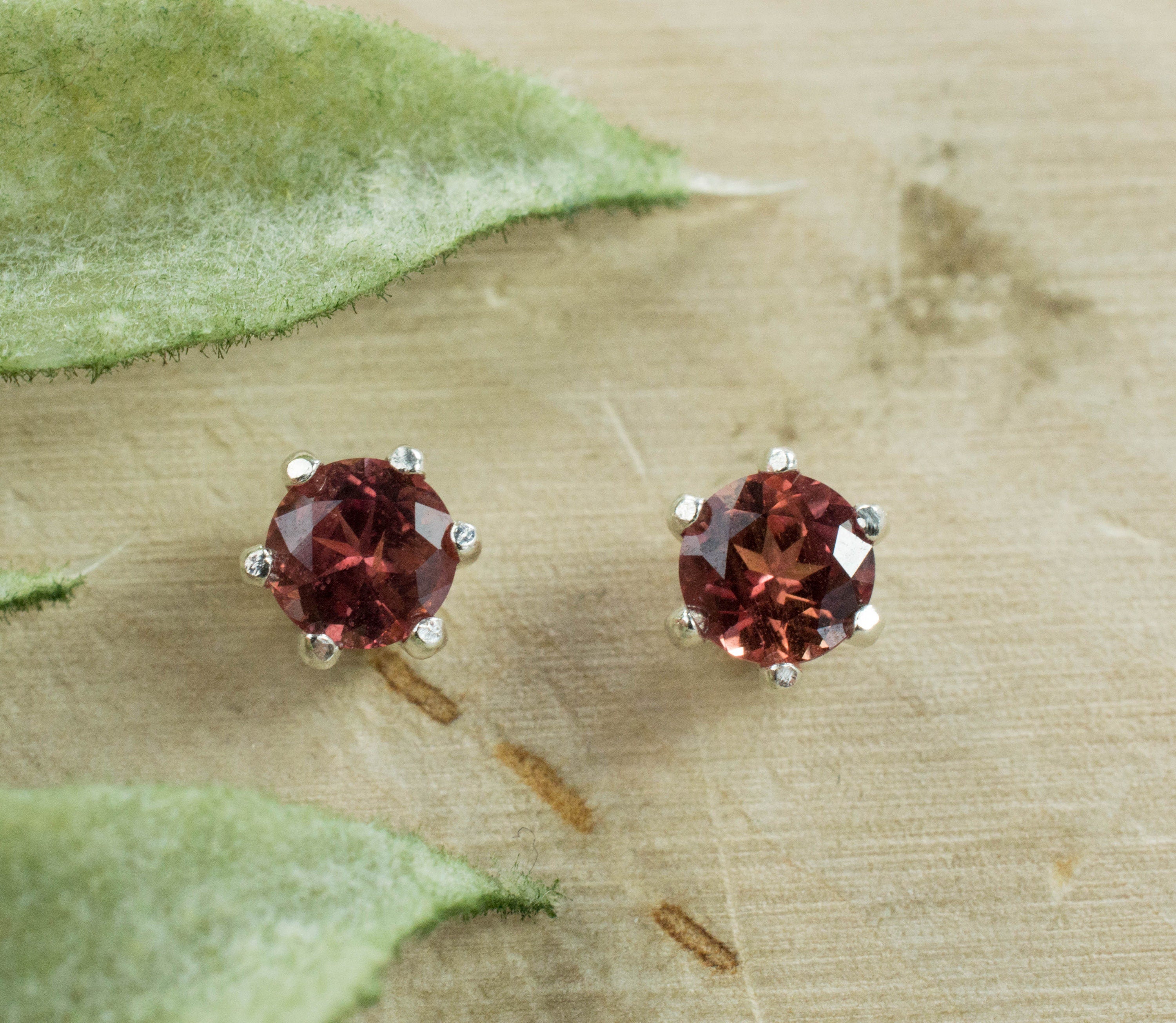 Color Change Sapphire Earrings, Natural Untreated Mozambique Sapphire - Mark Oliver Gems