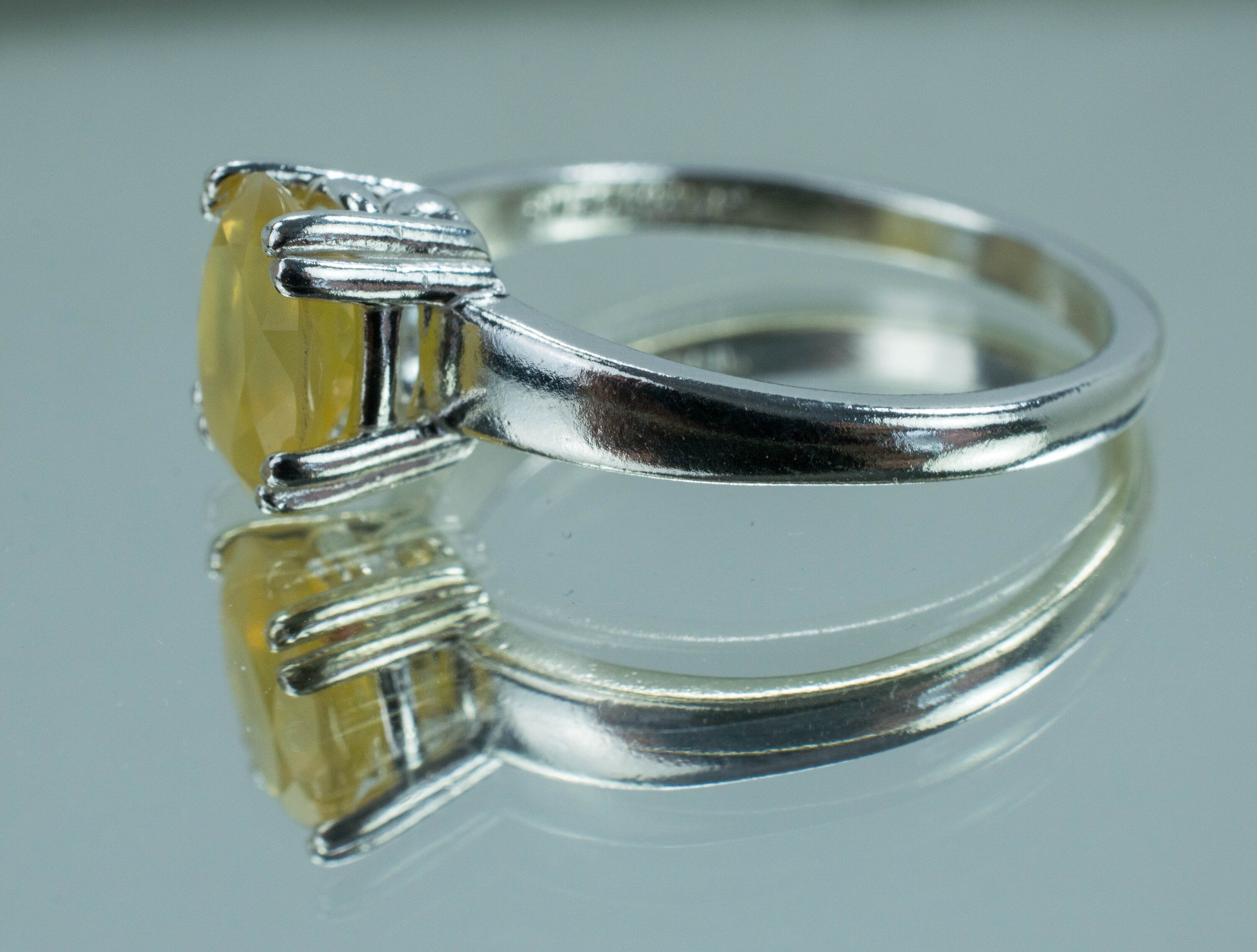 Yellow Opal Ring, Genuine Untreated Tanzania Opal - Mark Oliver Gems