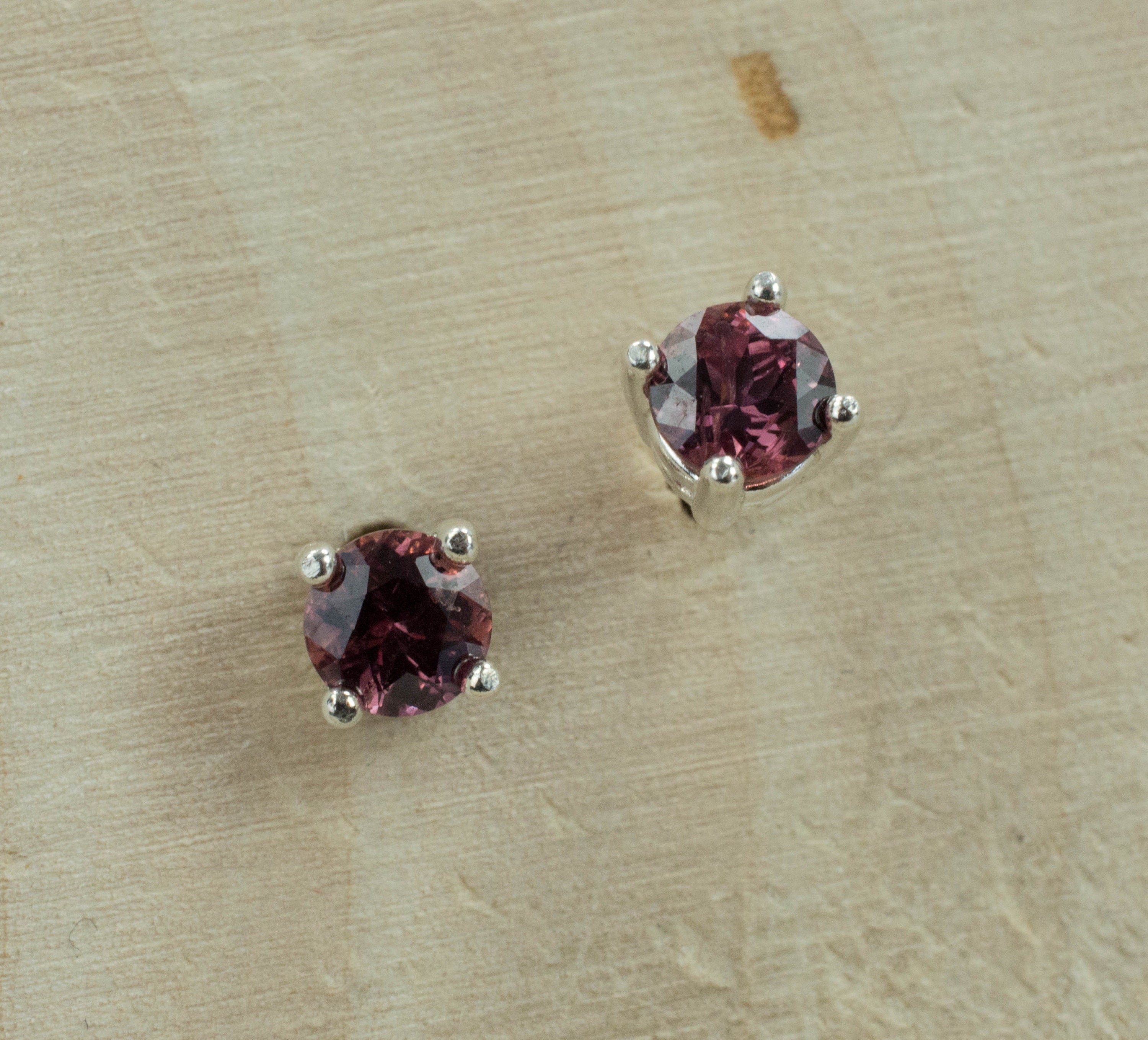 Color Change Sapphire Earrings, Genuine Untreated Mozambique Sapphire - Mark Oliver Gems