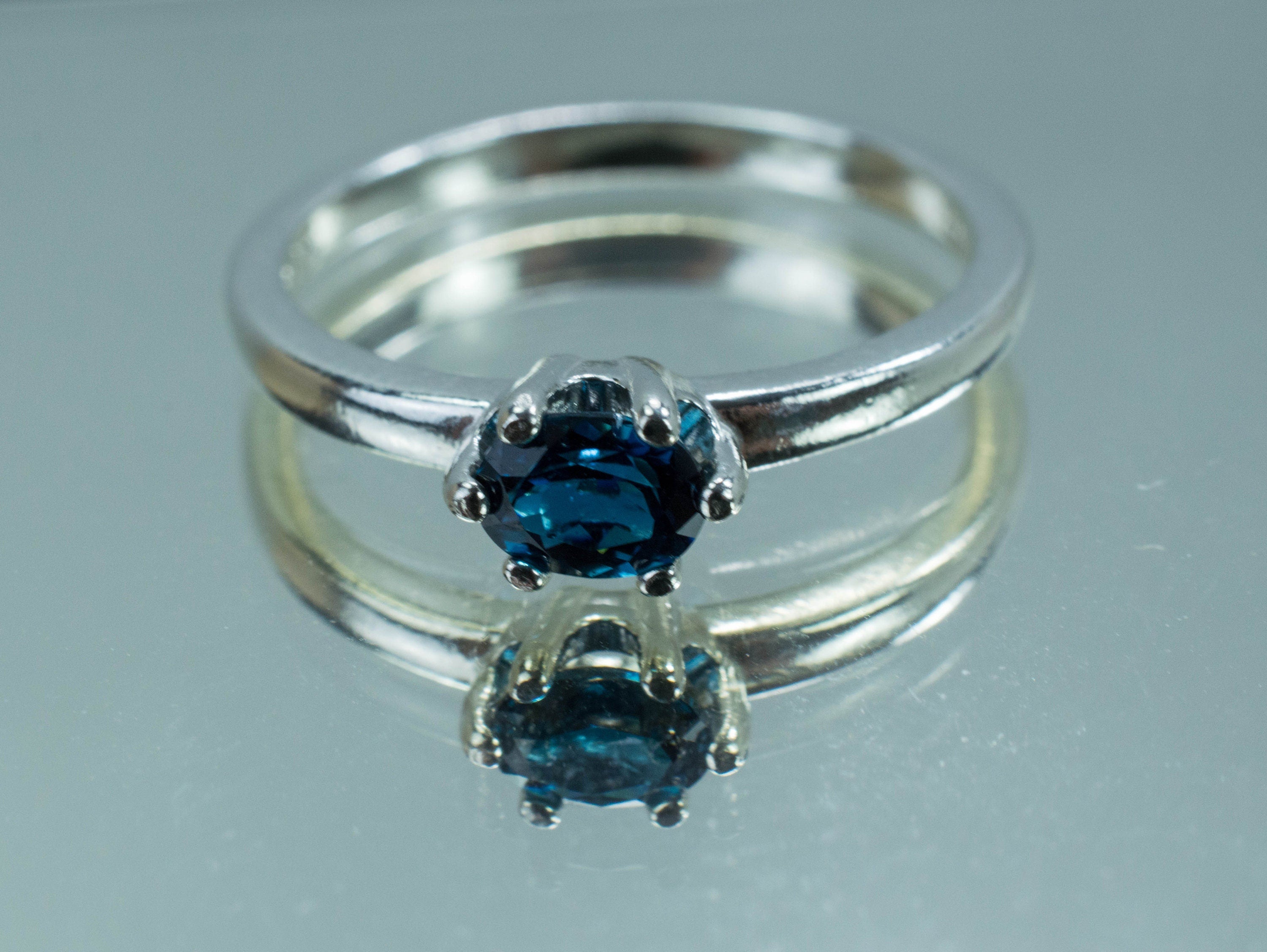 Indicolite Tourmaline Ring, Genuine Untreated Afghanistan Tourmaline - Mark Oliver Gems