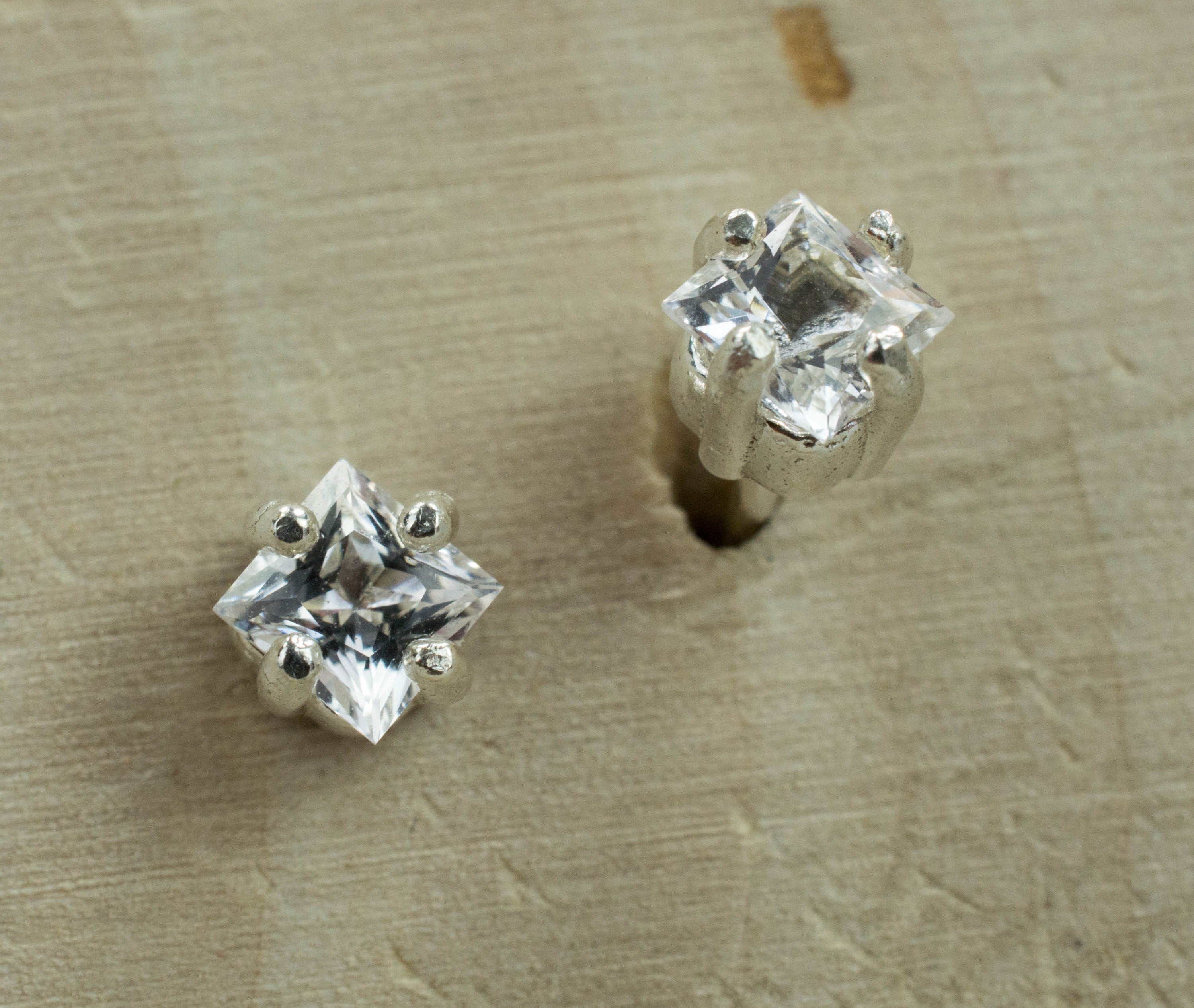 Danburite Earrings; Natural Untreated Mexico Danburite; 0.525cts - Mark Oliver Gems