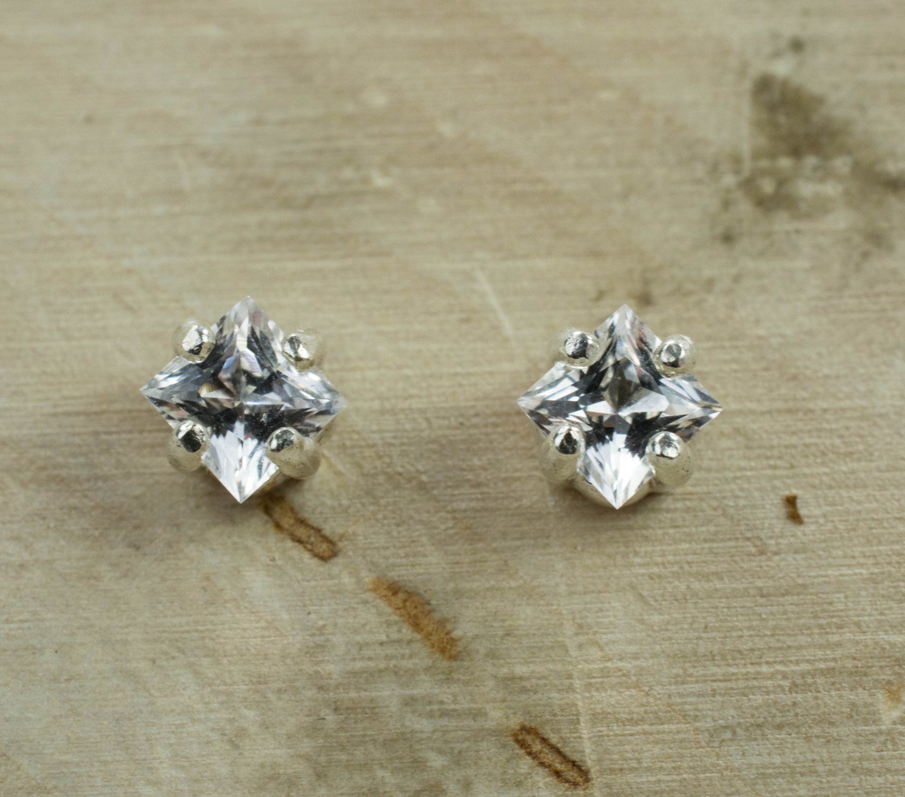 Danburite Earrings; Natural Untreated Mexico Danburite; 0.525cts - Mark Oliver Gems