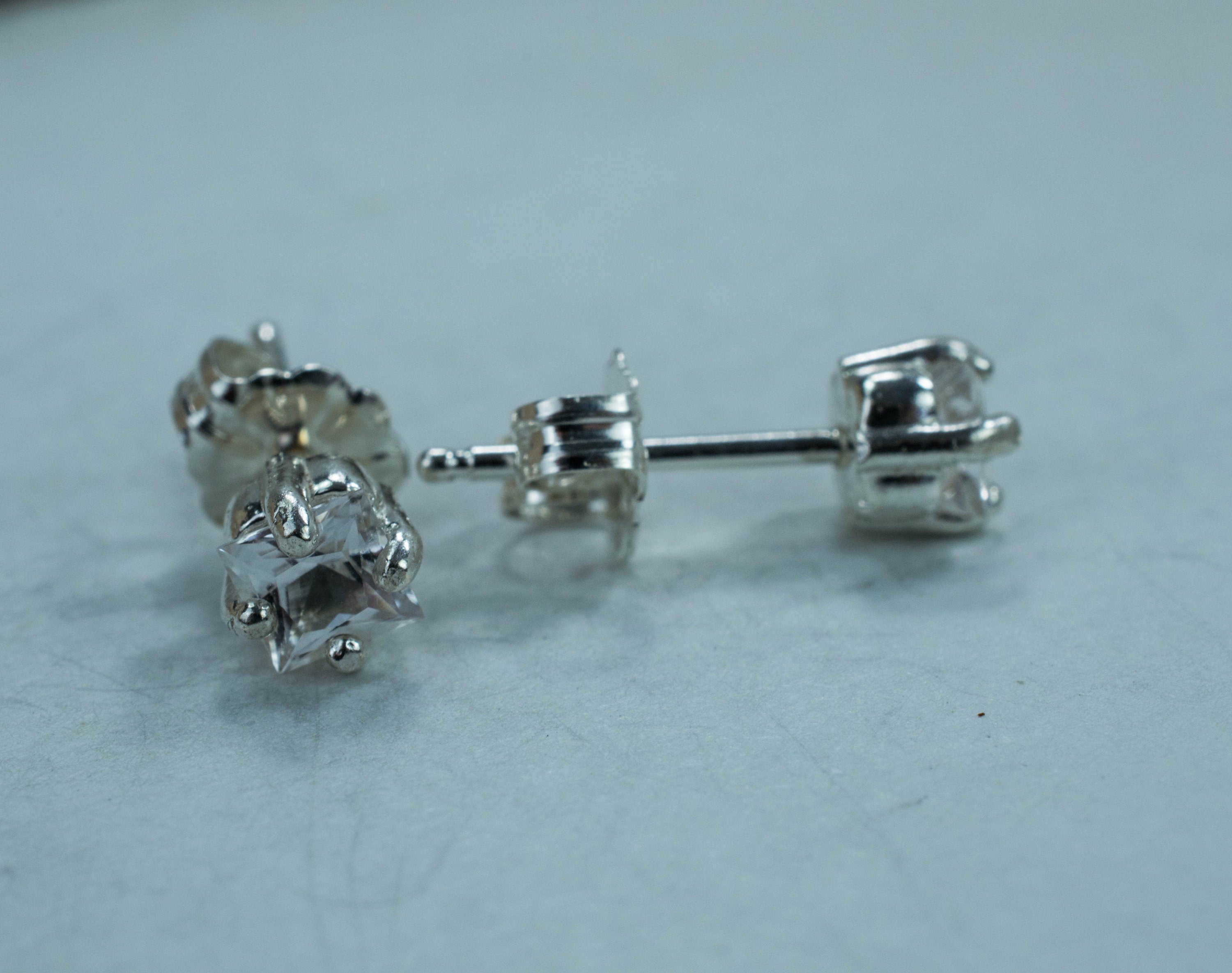 Danburite Earrings; Natural Untreated Mexico Danburite; 0.525cts - Mark Oliver Gems