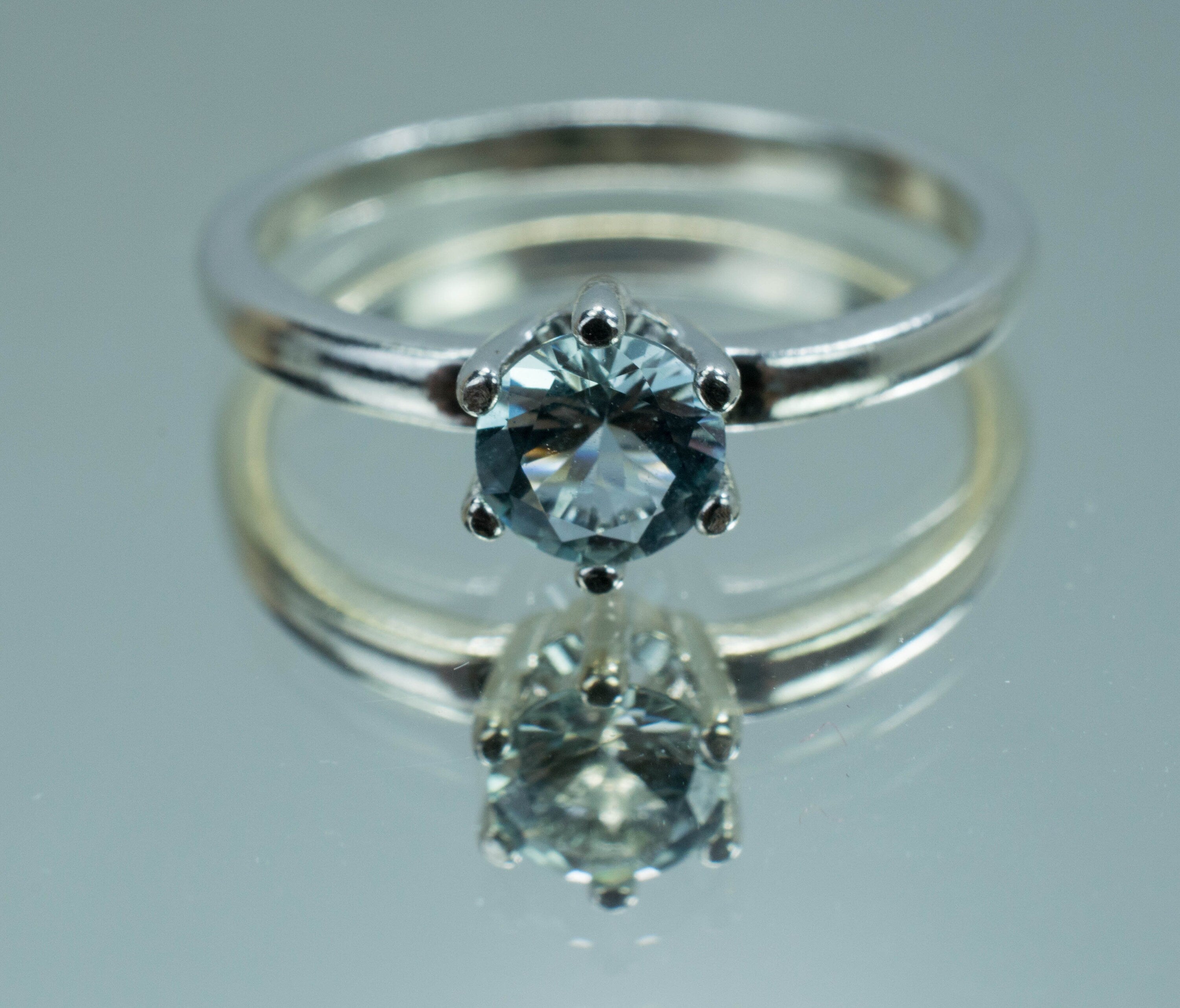 Aquamarine Ring, Genuine Untreated Brazil Aquamarine - Mark Oliver Gems