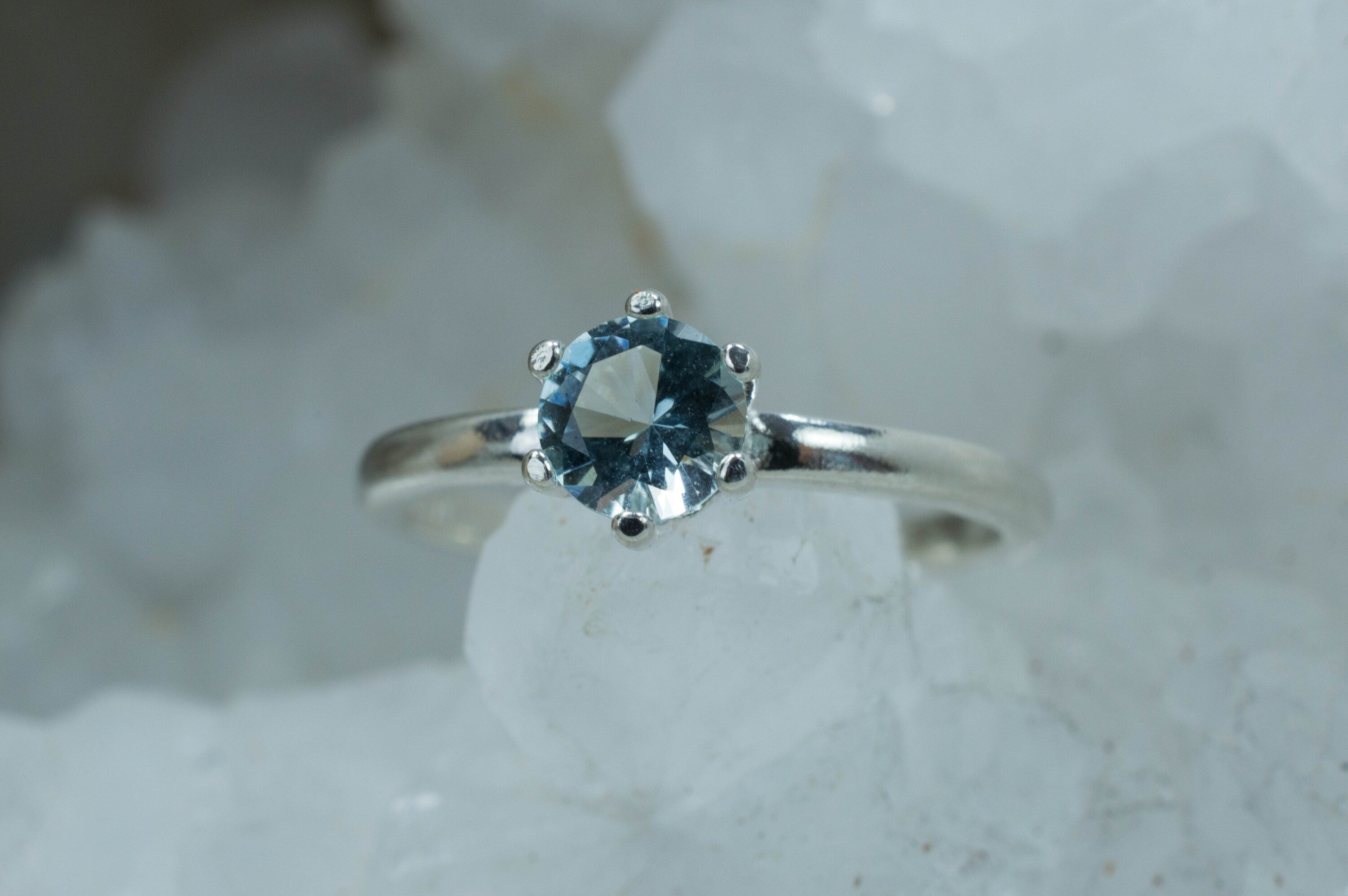 Aquamarine Ring, Genuine Untreated Brazil Aquamarine - Mark Oliver Gems