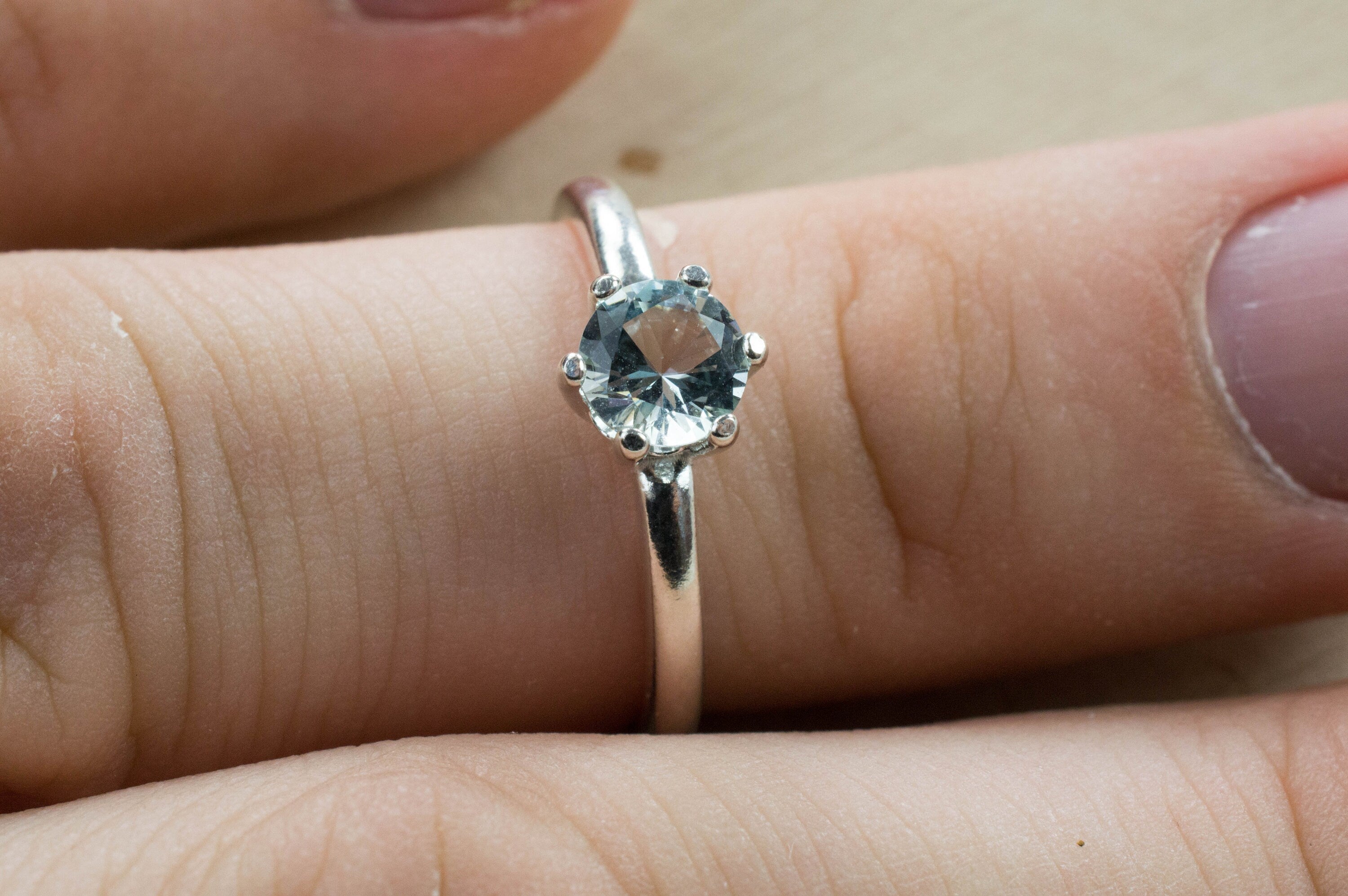 Aquamarine Ring, Genuine Untreated Brazil Aquamarine - Mark Oliver Gems