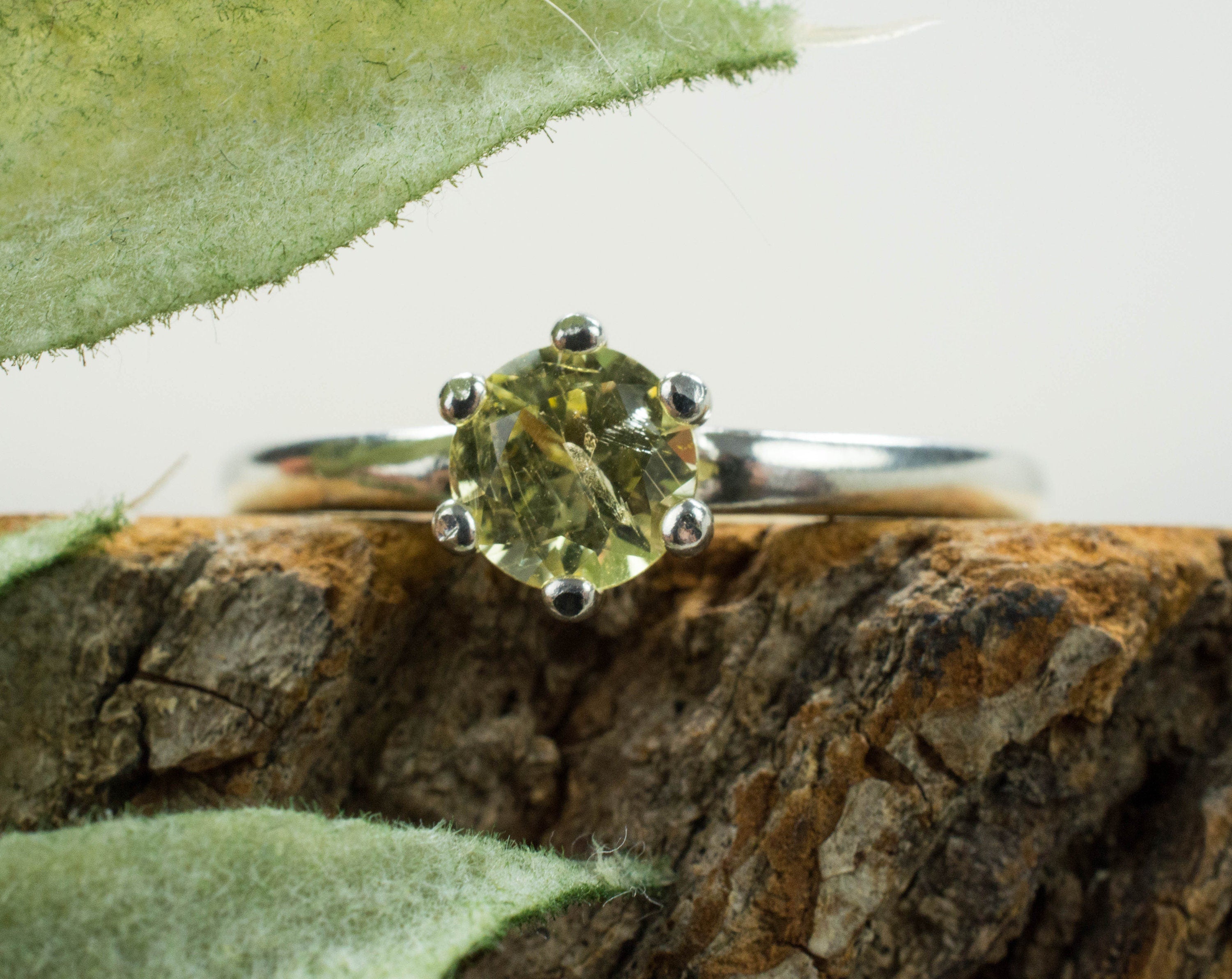 Yellow Danburite Ring; Genuine Untreated Tanzanian Danburite - Mark Oliver Gems