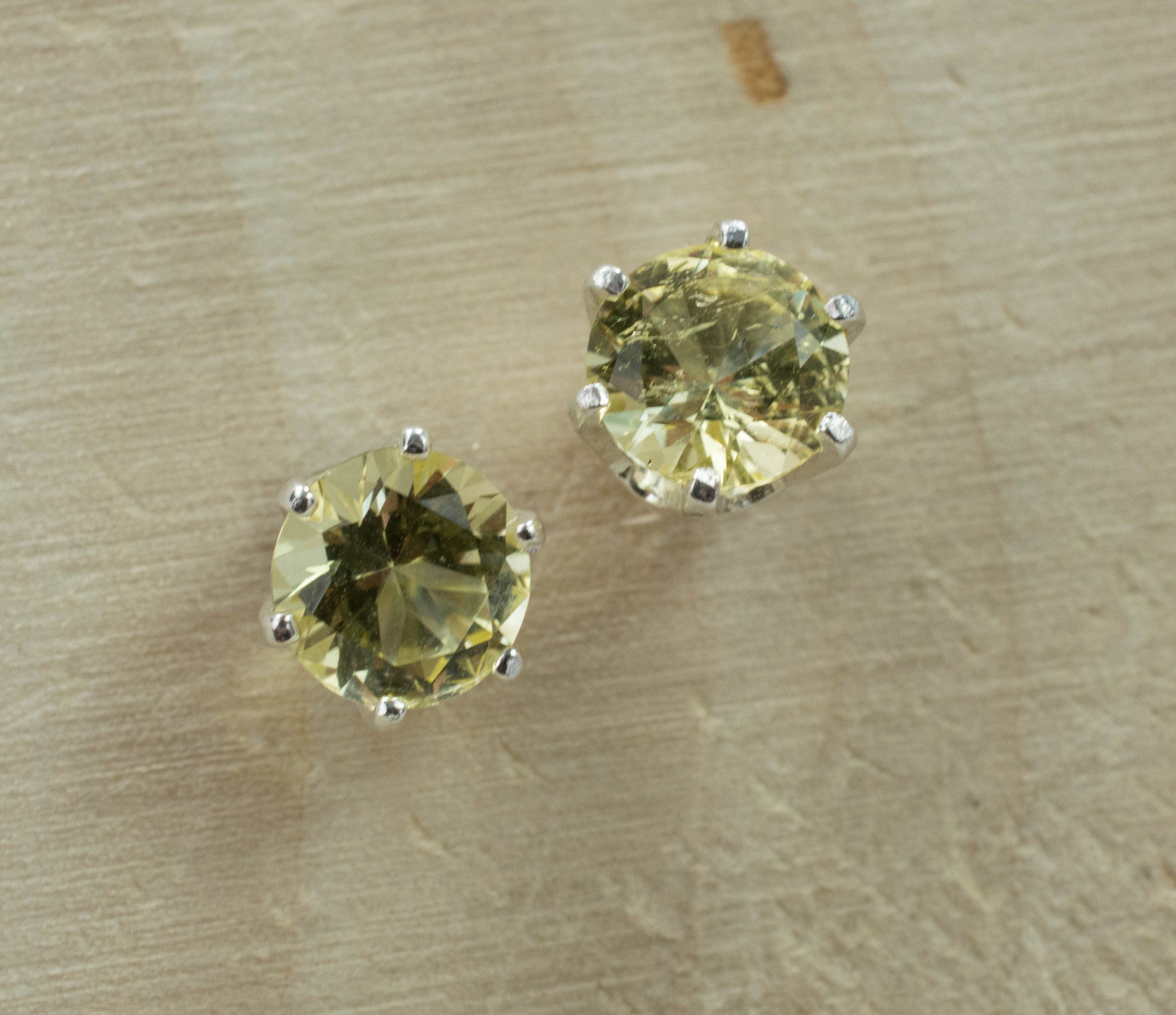 Danburite Earrings; Natural Untreated Tanzanian Yellow Danburite - Mark Oliver Gems